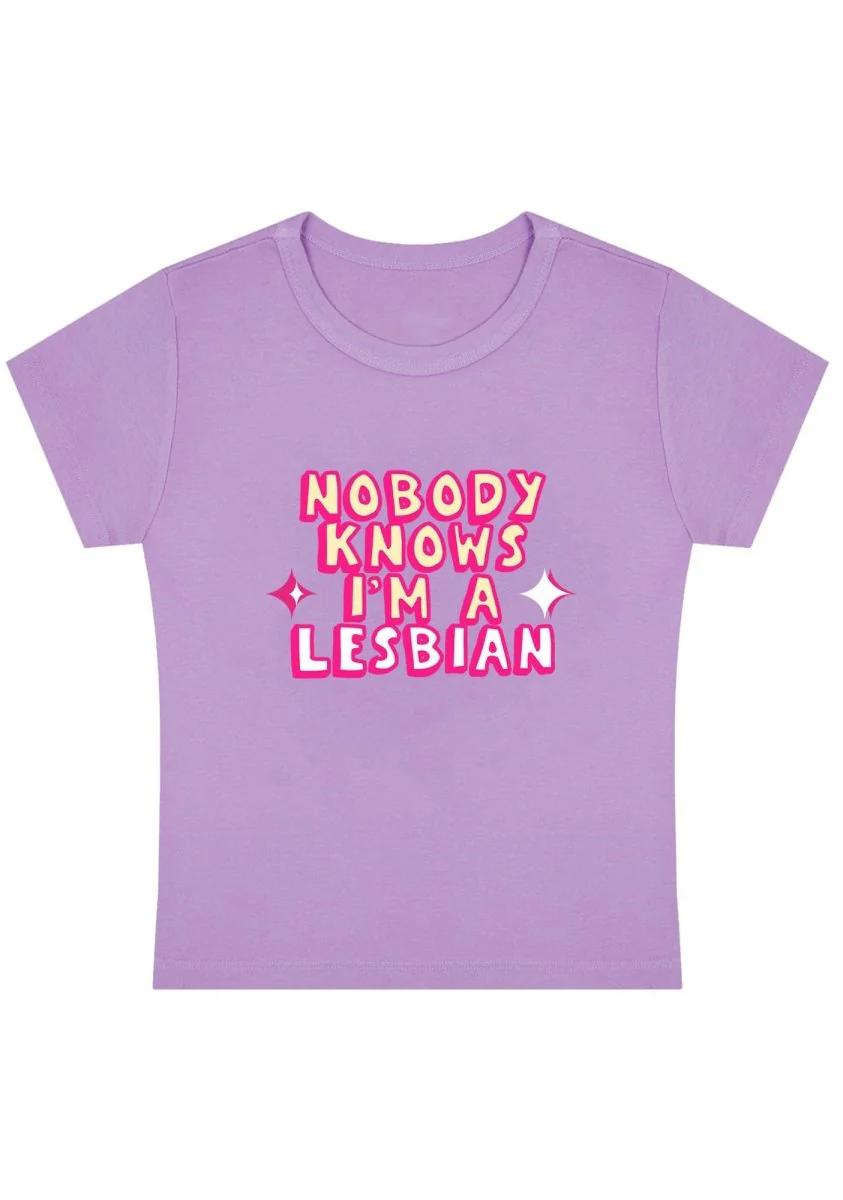Nobody Knows Y2k Baby Tee - Image 3