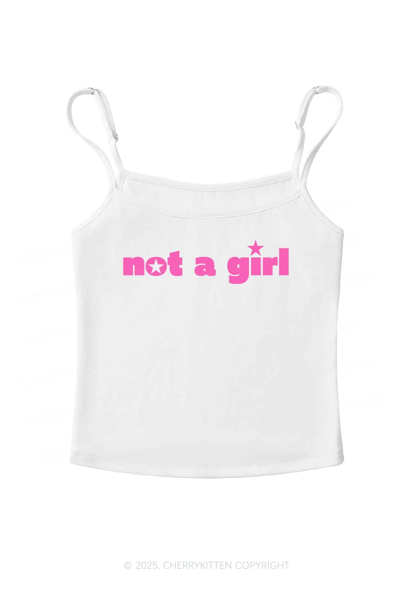 Not A Girl Y2K Spaghetti Strap Cami Cherrykitten - Image 3