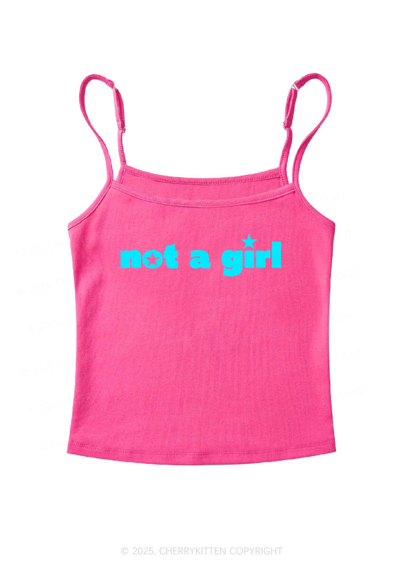 Not A Girl Y2K Spaghetti Strap Cami Cherrykitten - Image 4