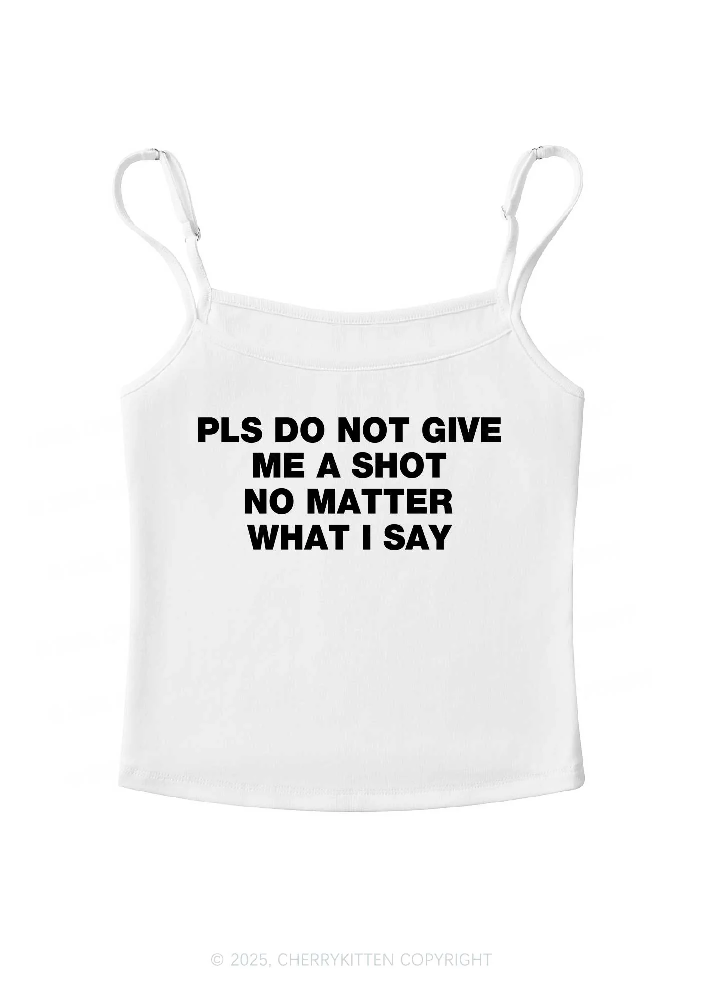 Not Give Shot Y2K Spaghetti Strap Cami Cherrykitten - Image 4