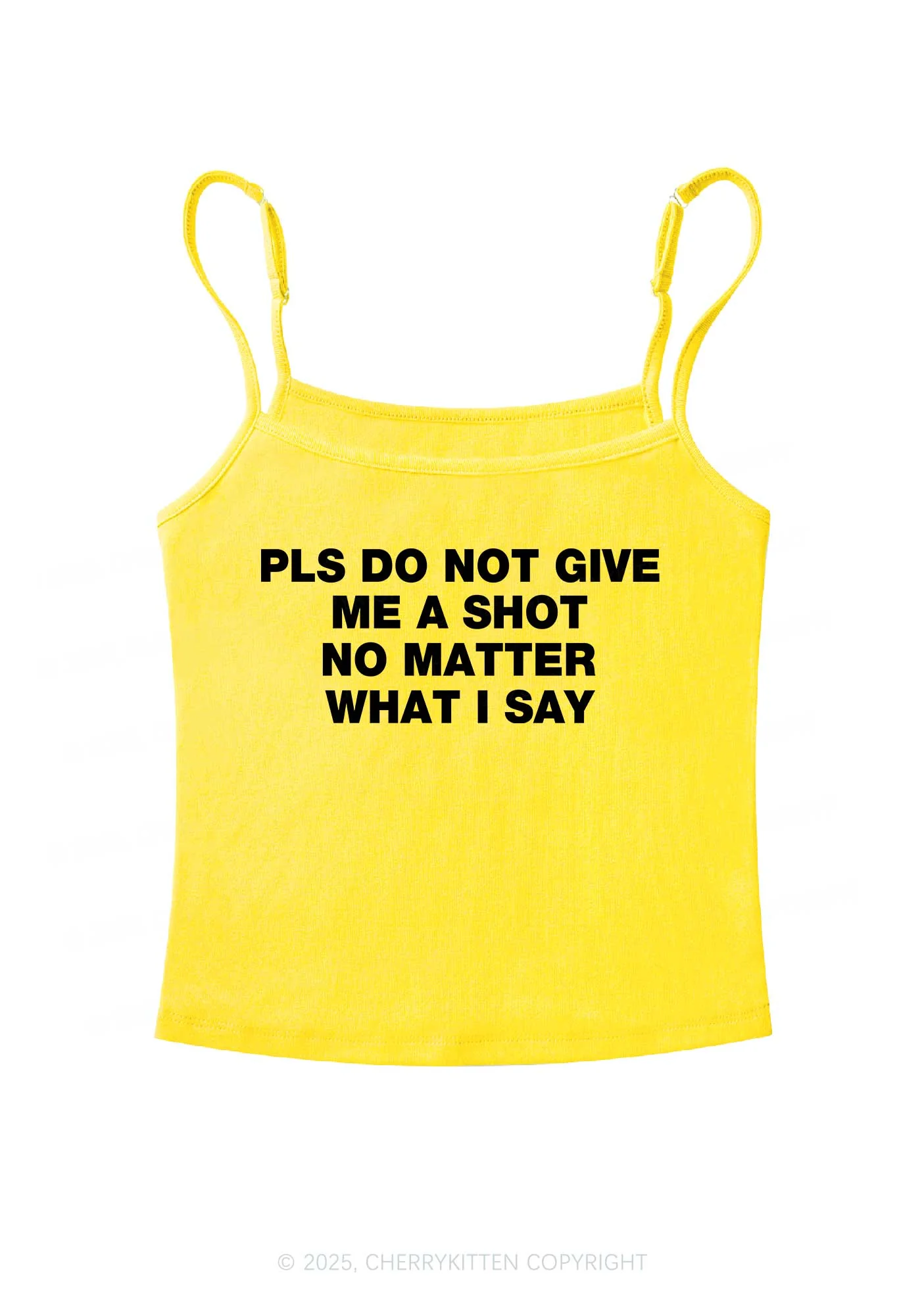 Not Give Shot Y2K Spaghetti Strap Cami Cherrykitten - Image 6