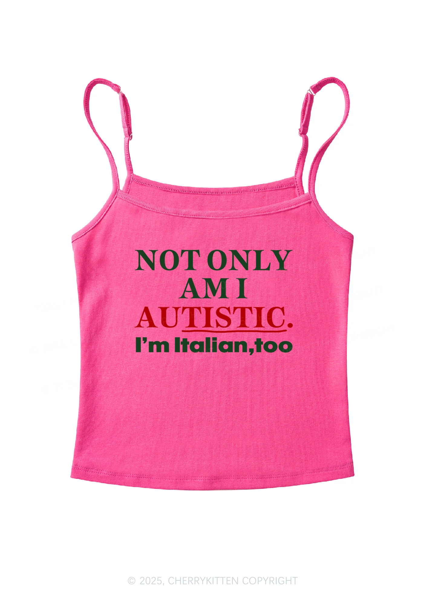 Not Only Autistic Y2K Spaghetti Strap Cami Cherrykitten - Image 4
