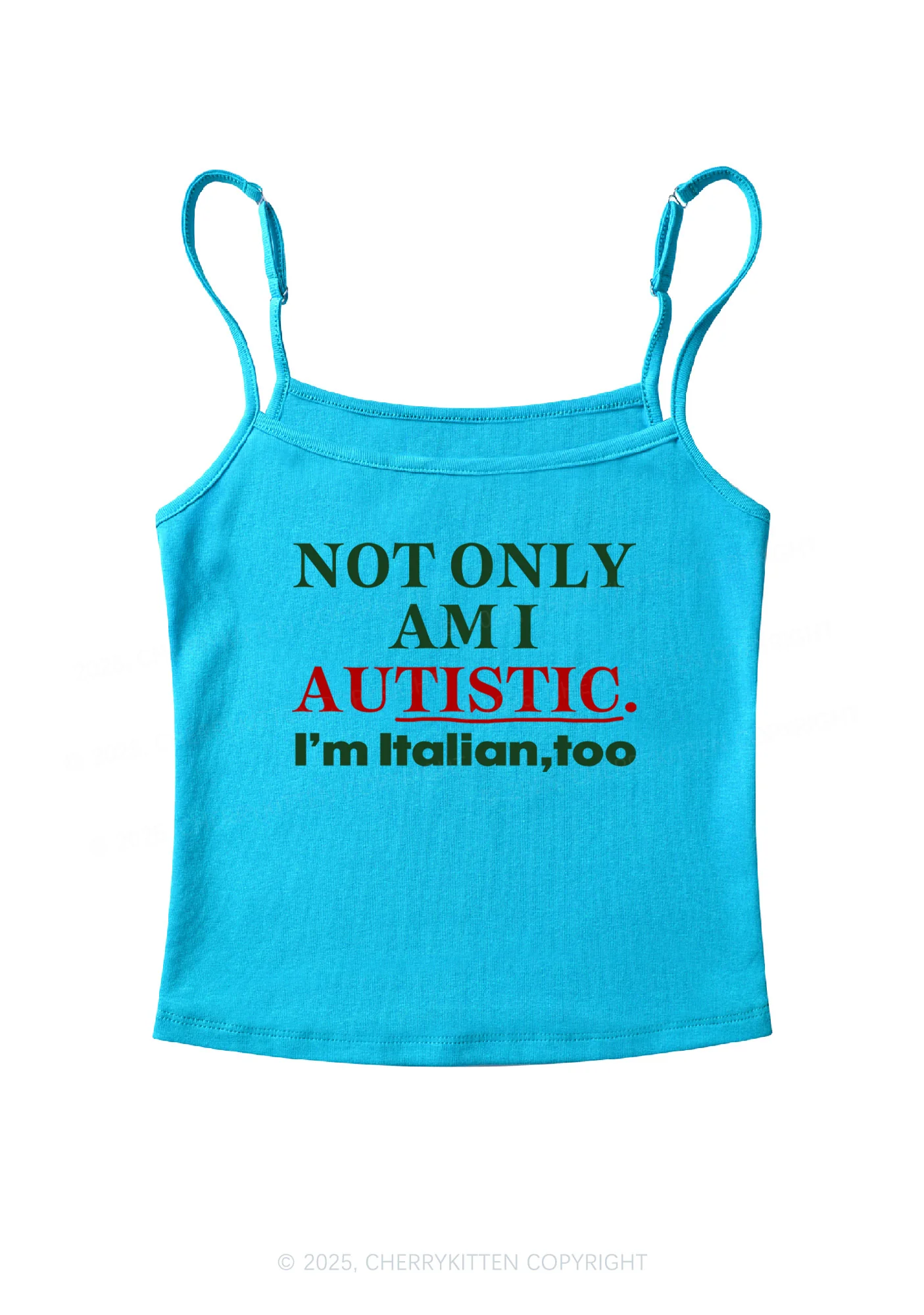 Not Only Autistic Y2K Spaghetti Strap Cami Cherrykitten - Image 6