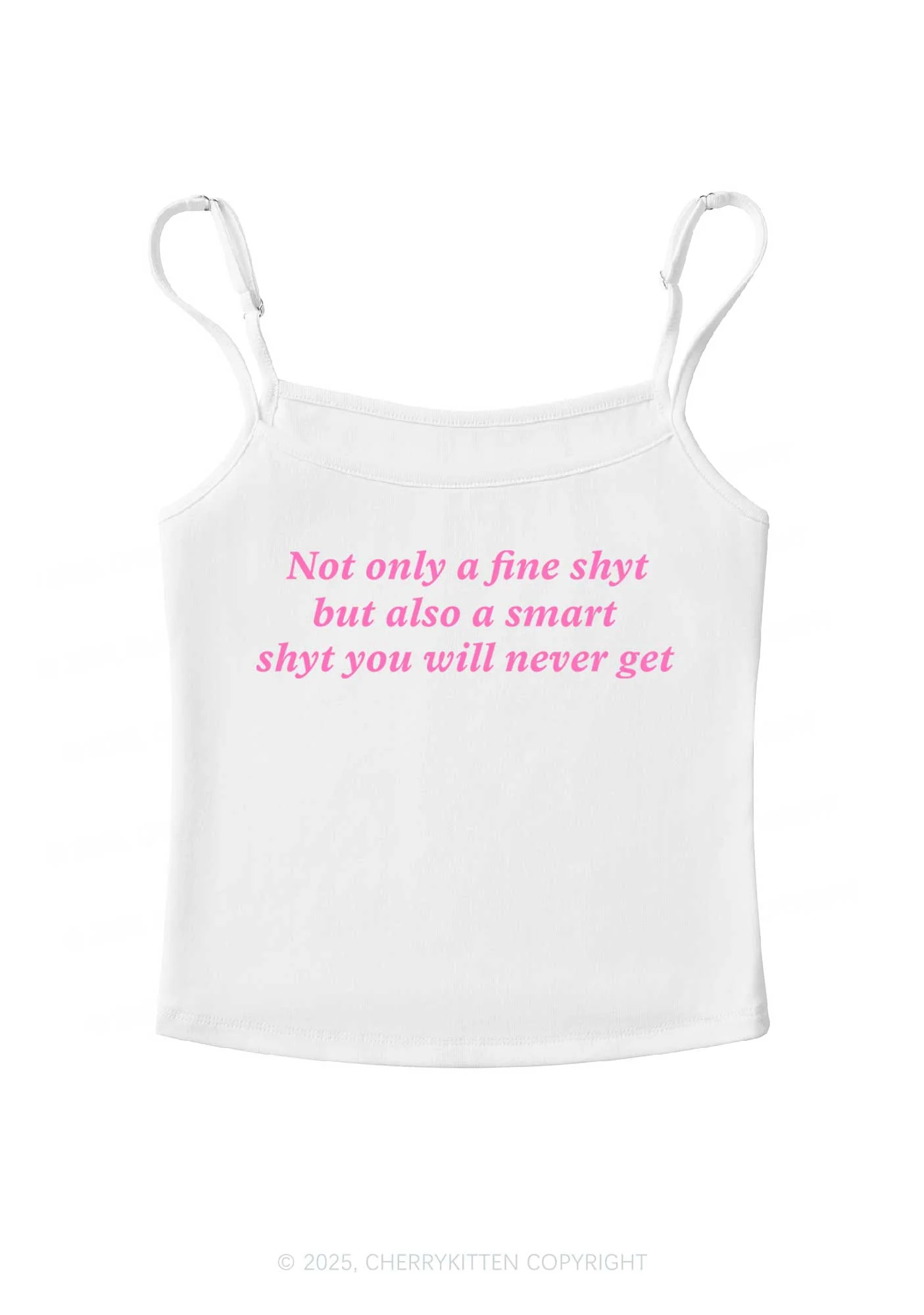 Not Only Fine Shyt Y2K Spaghetti Strap Cami Cherrykitten - Image 4