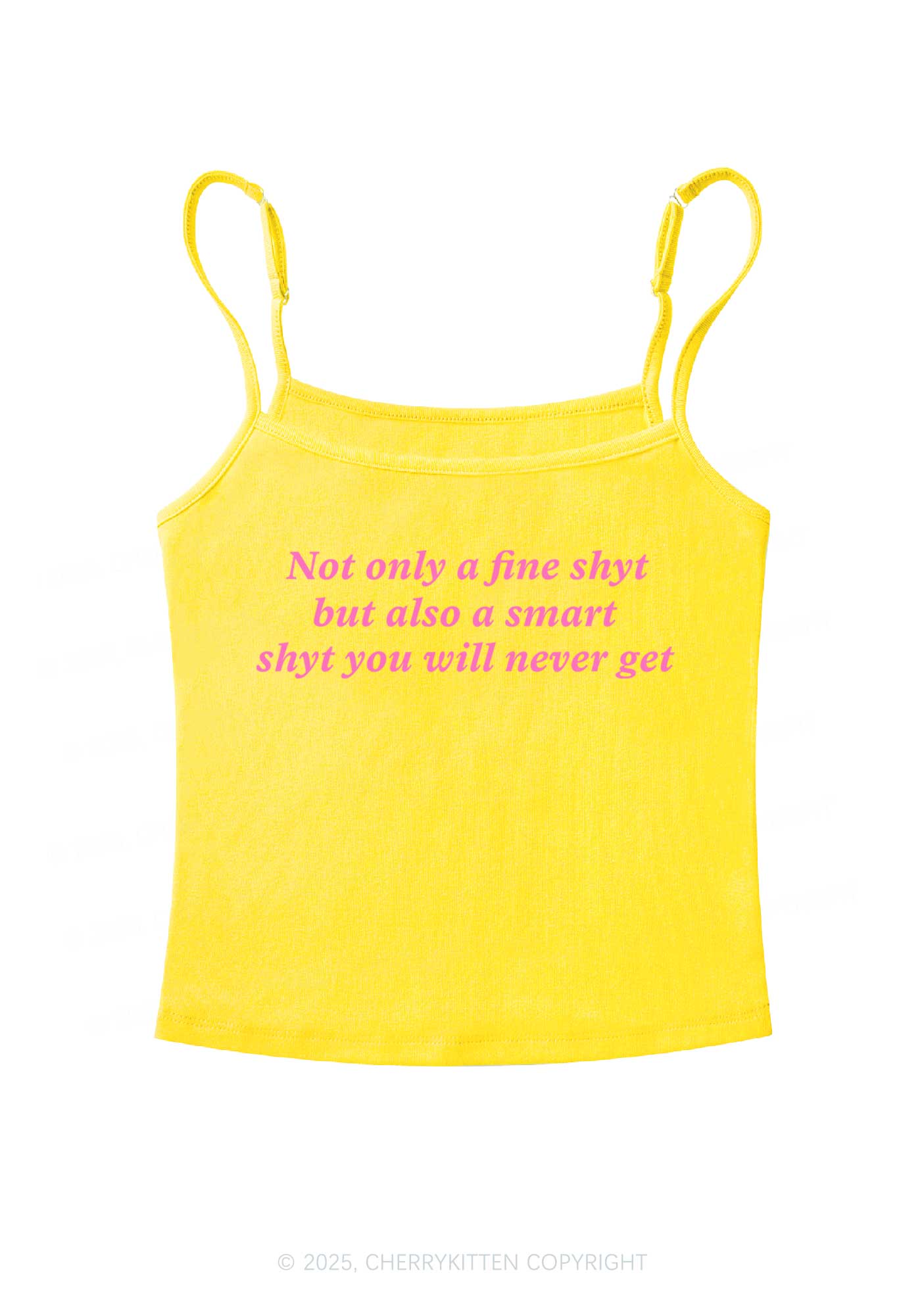 Not Only Fine Shyt Y2K Spaghetti Strap Cami Cherrykitten - Image 5