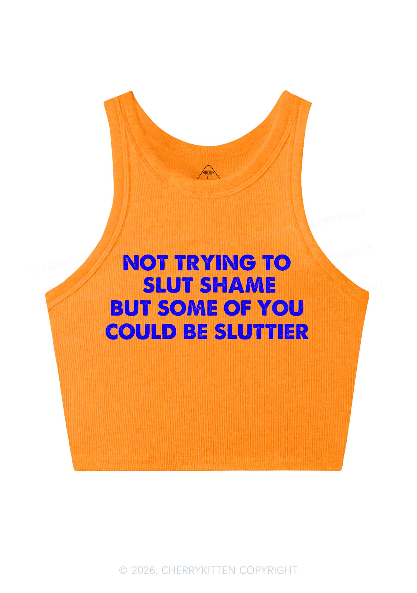 Not Trying To Slxt Shame Y2K Crop Tank Top Cherrykitten - Image 7