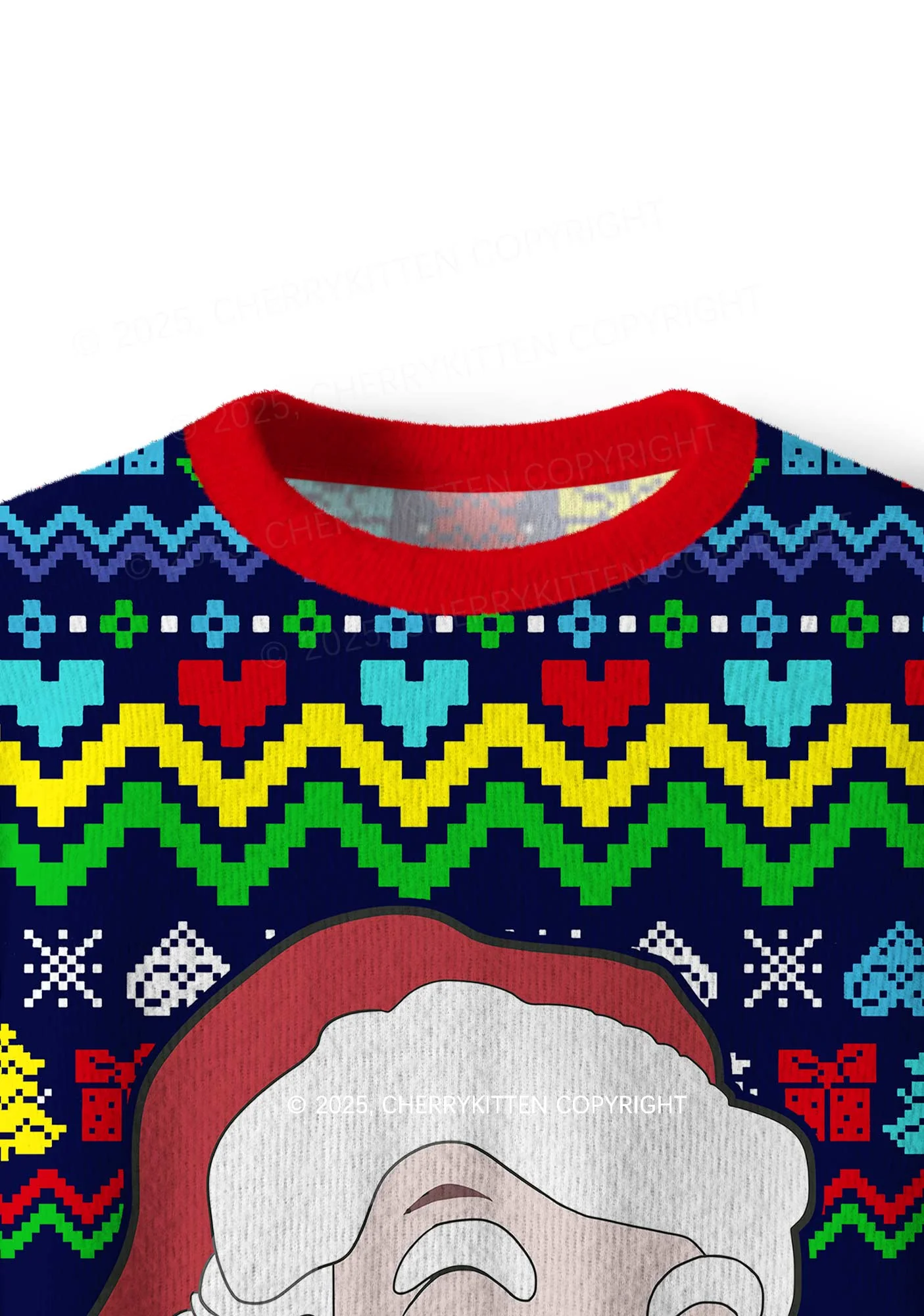 Nothing For You Y2K Christmas Knit Sweatshirt Cherrykitten - Image 4