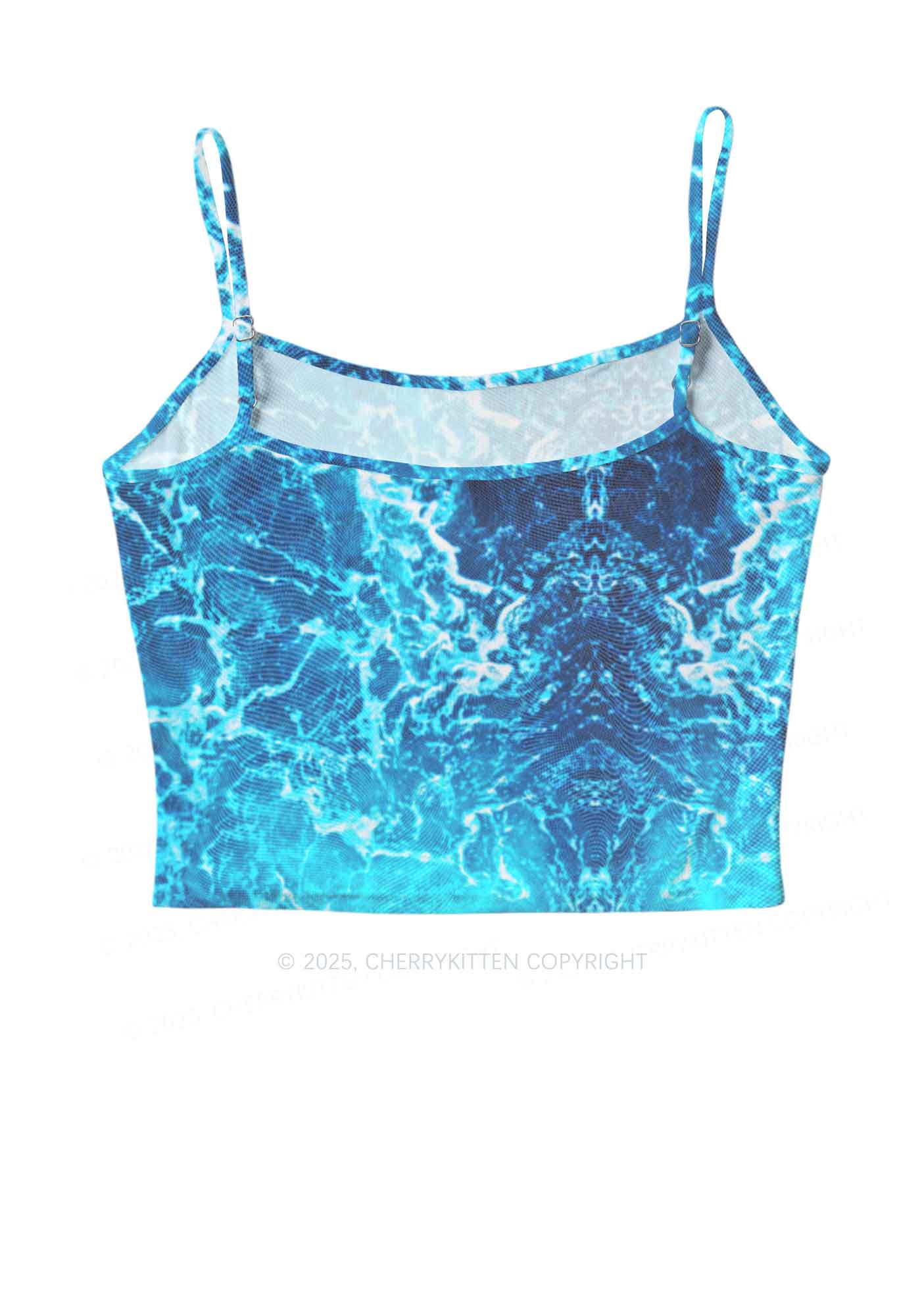 Ocean Wave Y2K Mesh Cami Tank Cherrykitten - Image 3