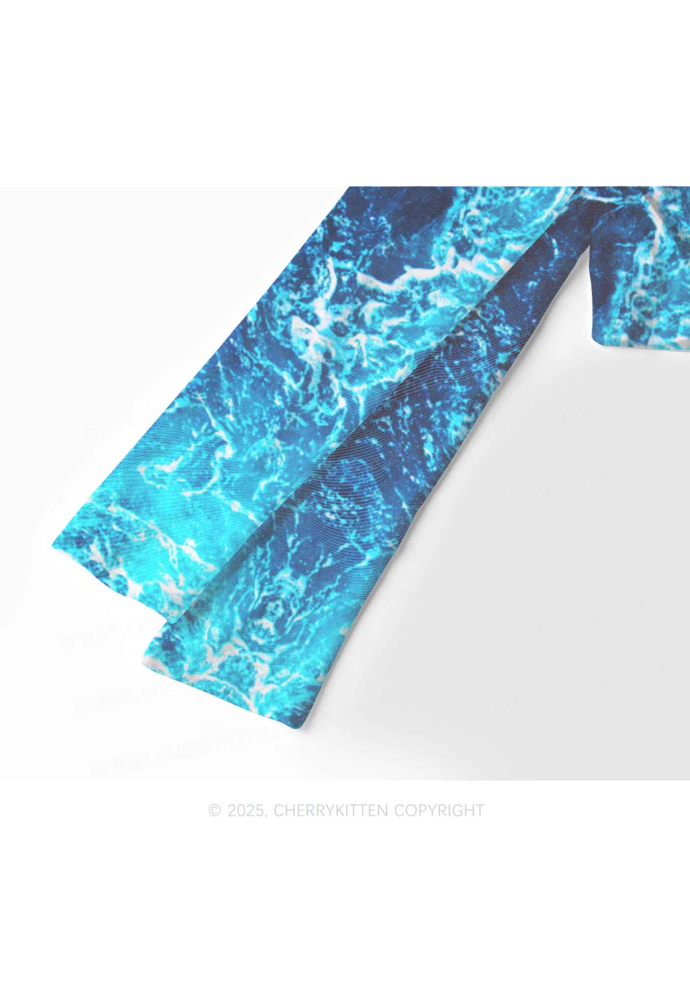 Ocean Wave Y2K Mesh Long Sleeve Crop Top Cherrykitten - Image 5