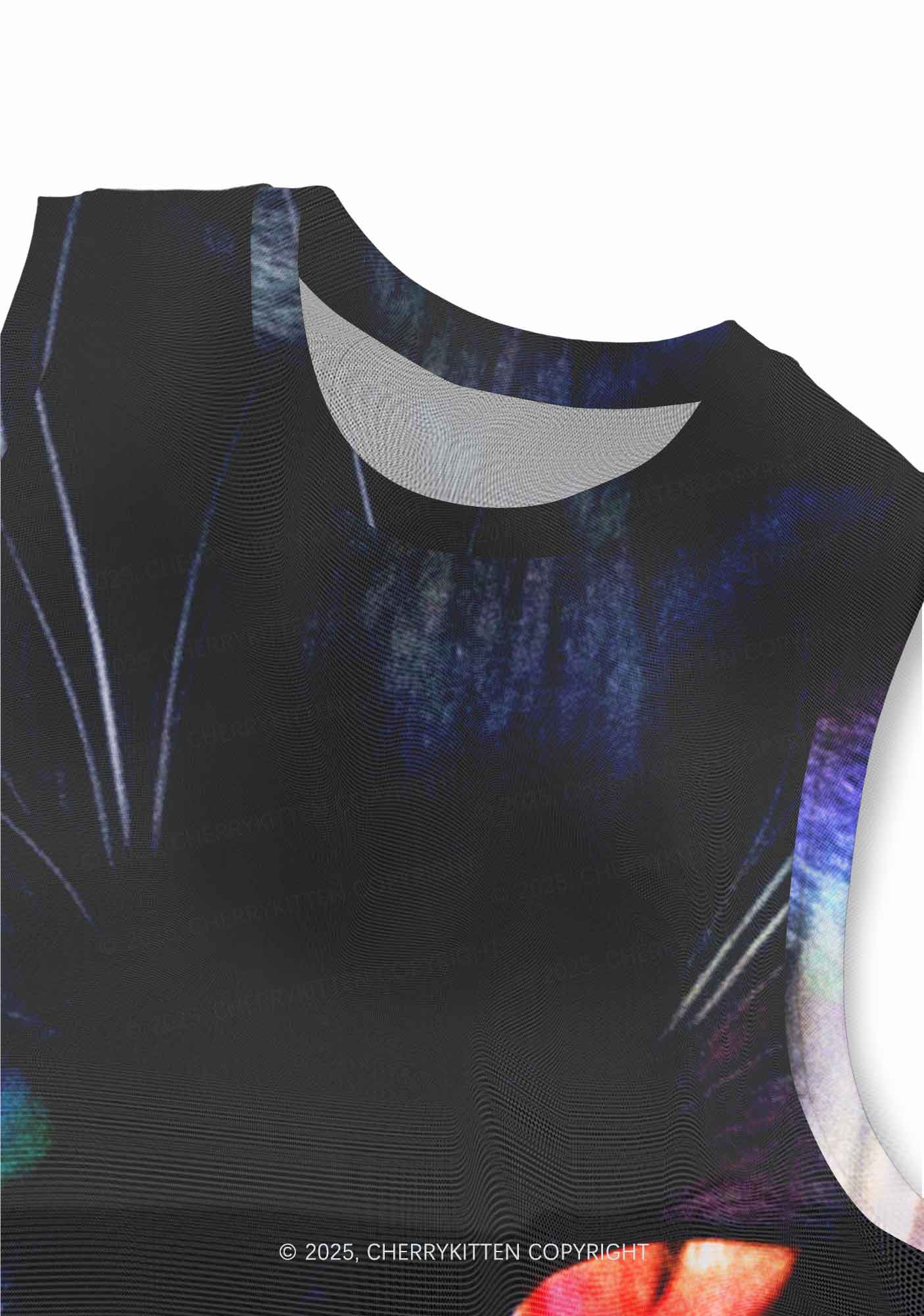 Odd Eyed Cat Y2K Mesh Muscle Tank Cherrykitten - Image 4