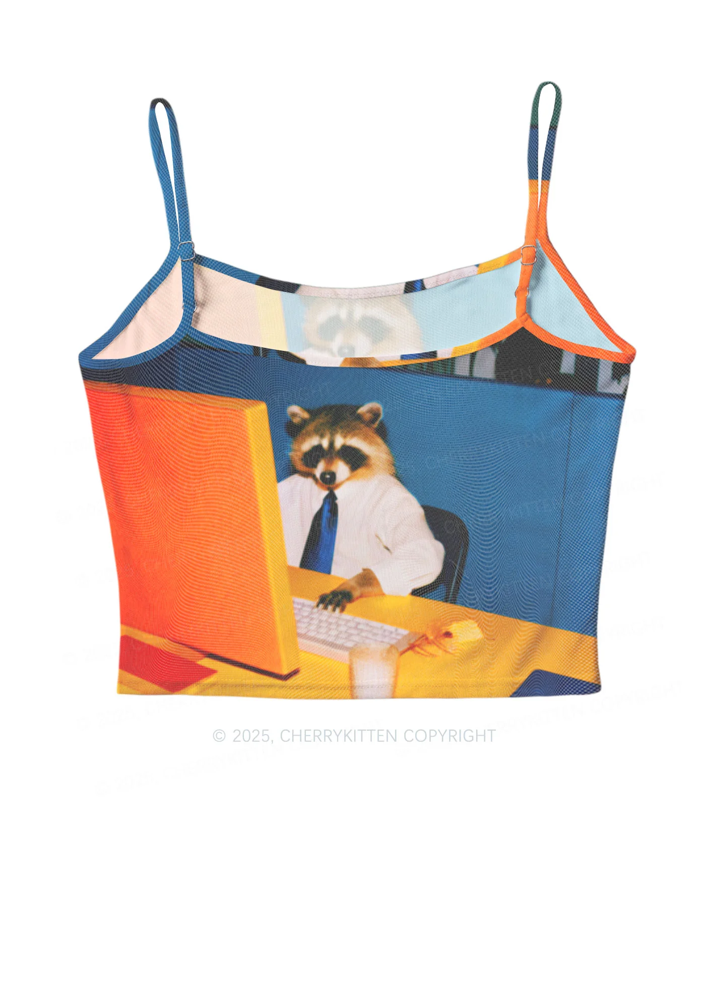 Office Raccoon Y2K Mesh Cami Tank Cherrykitten - Image 3