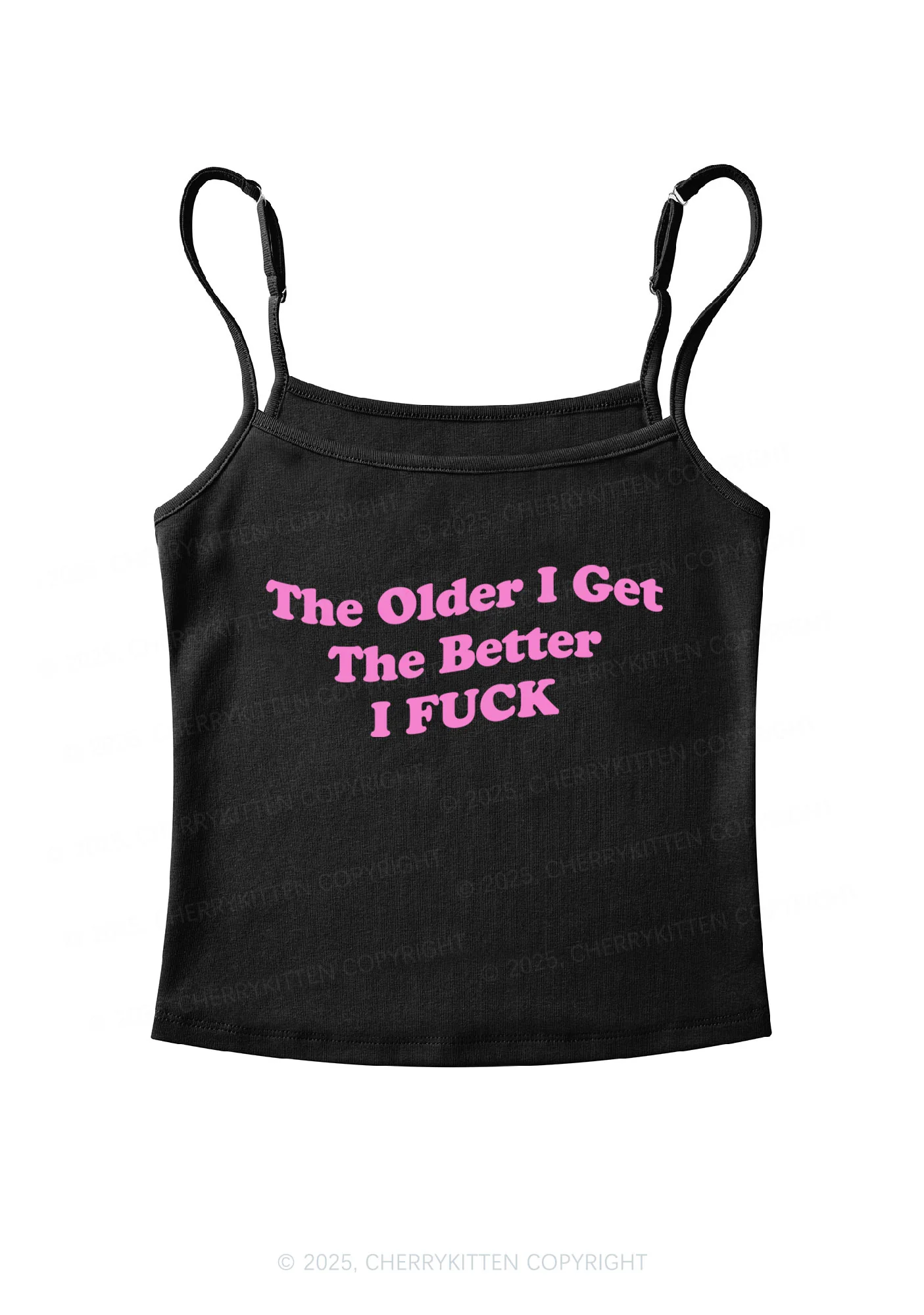 Older Get Better Fxxk Y2K Spaghetti Strap Cami Cherrykitten - Image 3