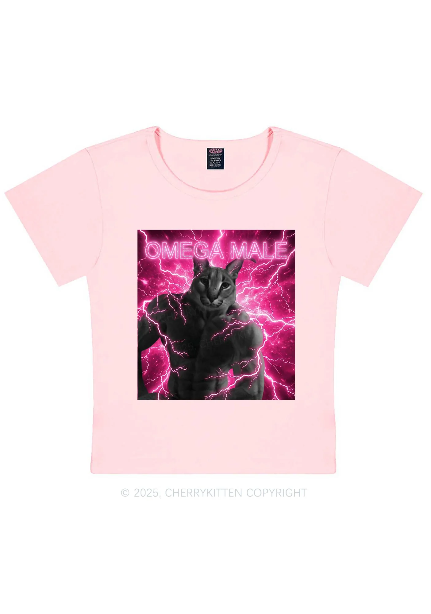 Omega Male Y2K Baby Tee Cherrykitten - Image 11