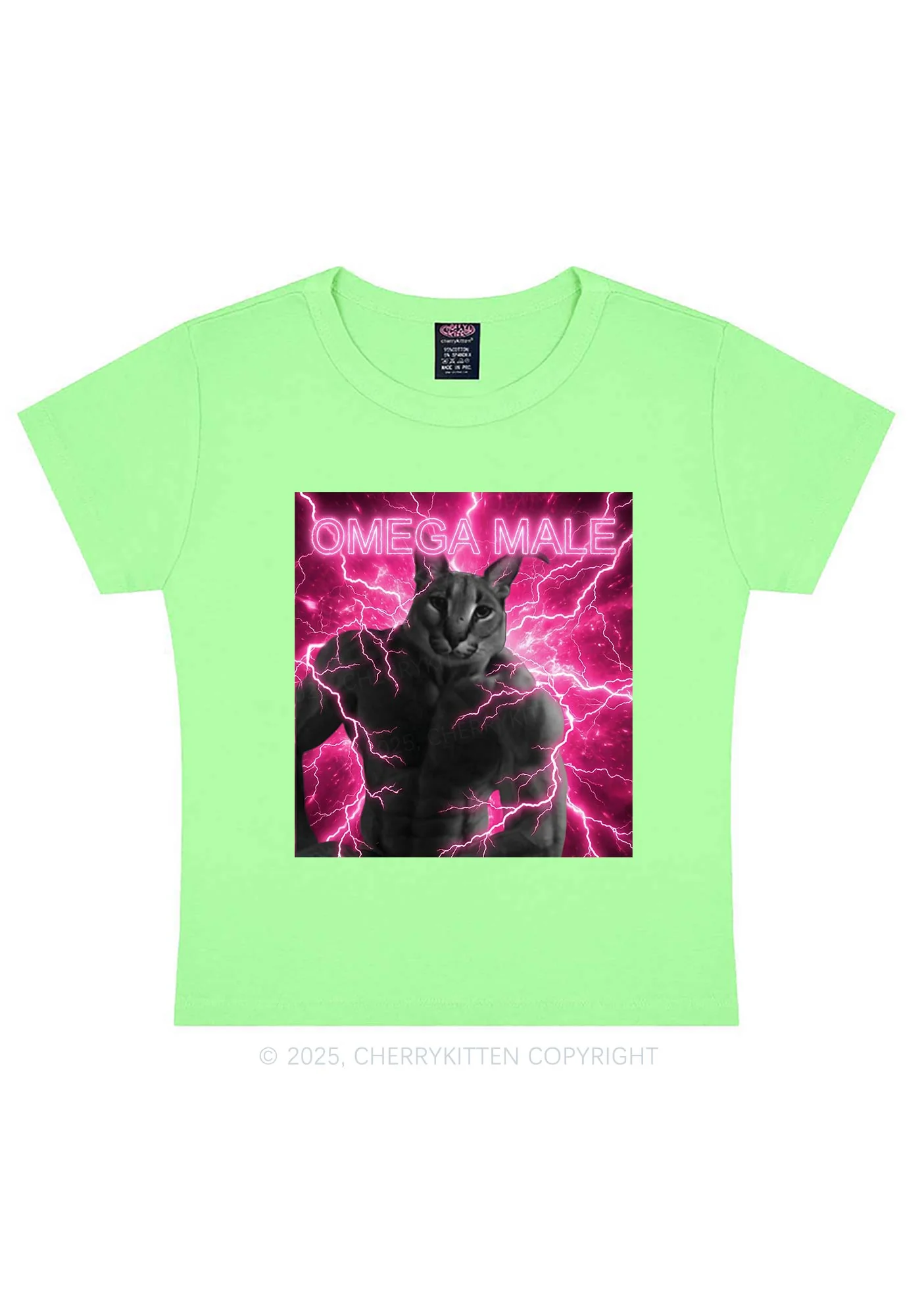 Omega Male Y2K Baby Tee Cherrykitten - Image 12