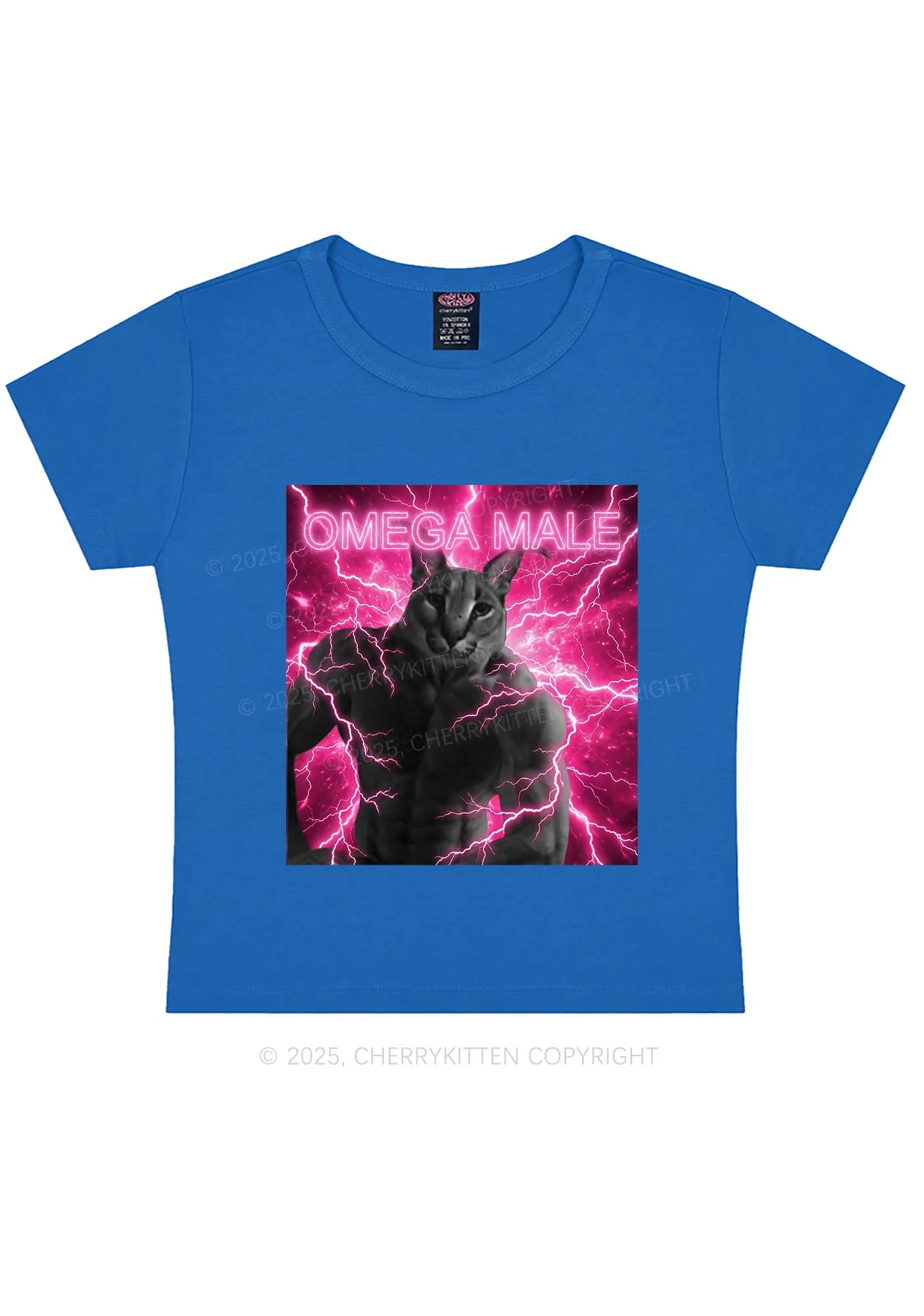Omega Male Y2K Baby Tee Cherrykitten - Image 8