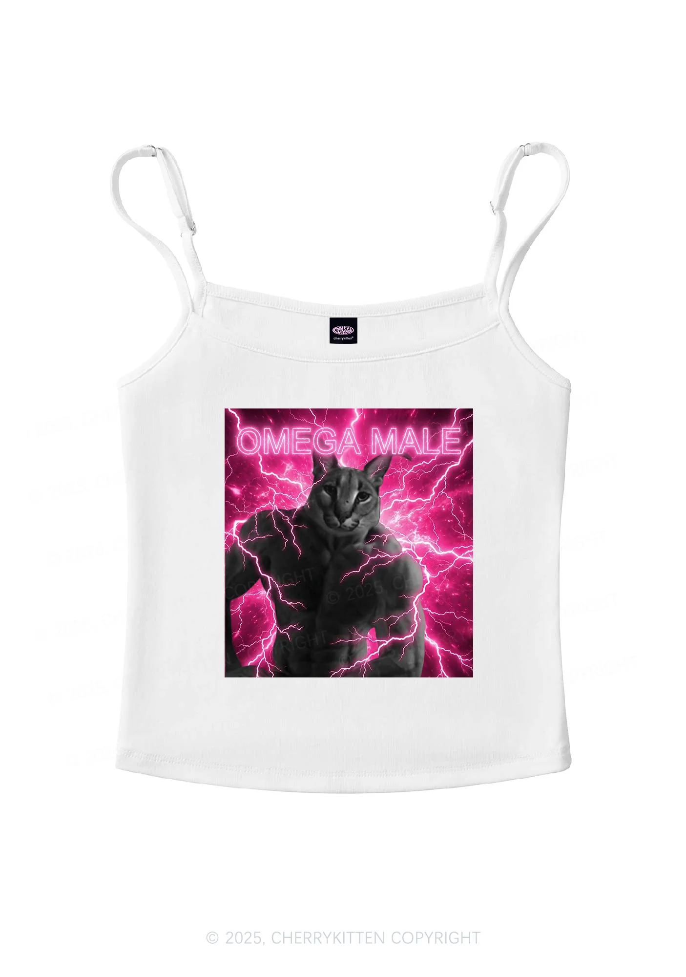 Omega Male Y2K Spaghetti Strap Cami Cherrykitten - Image 4