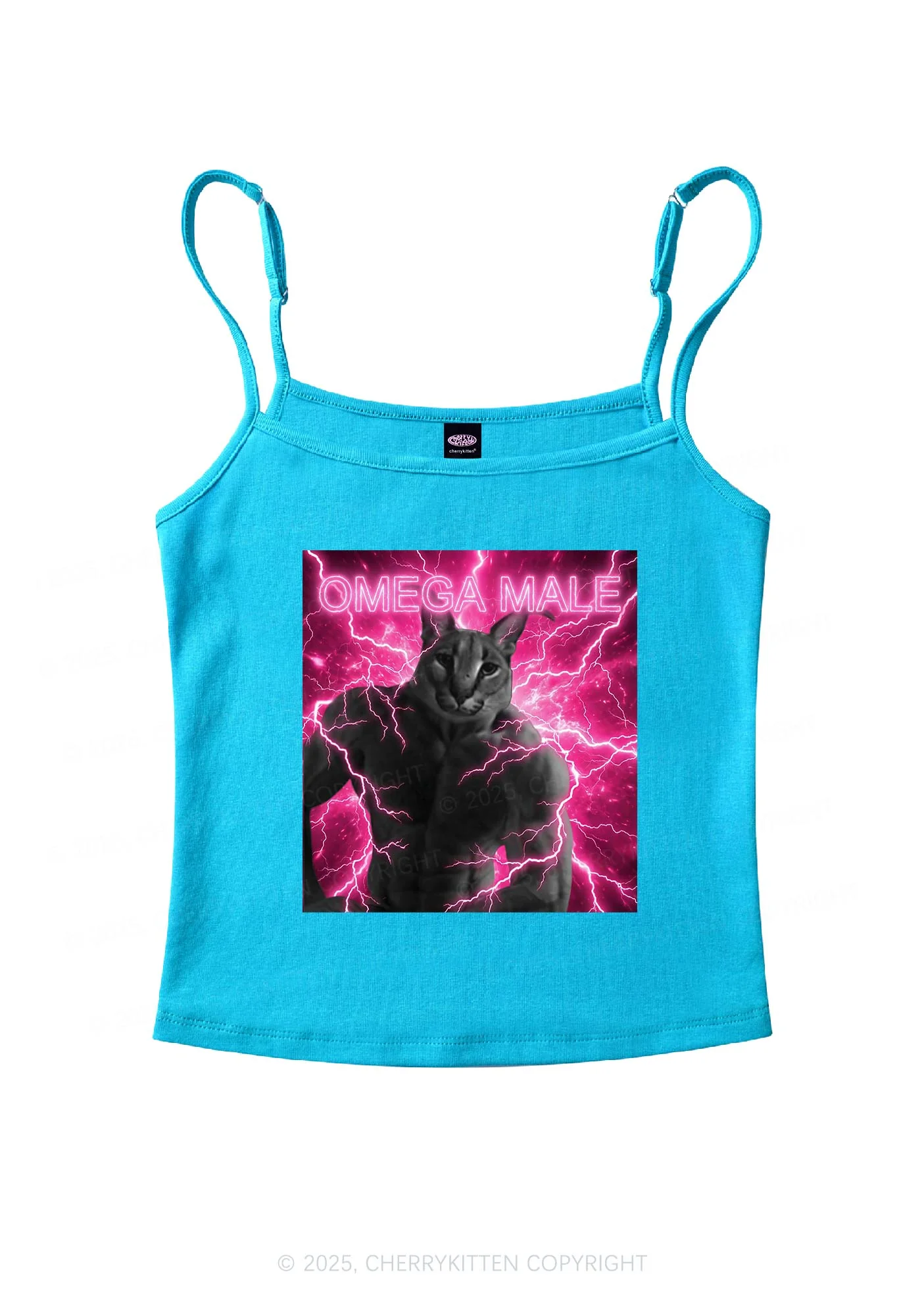 Omega Male Y2K Spaghetti Strap Cami Cherrykitten - Image 5
