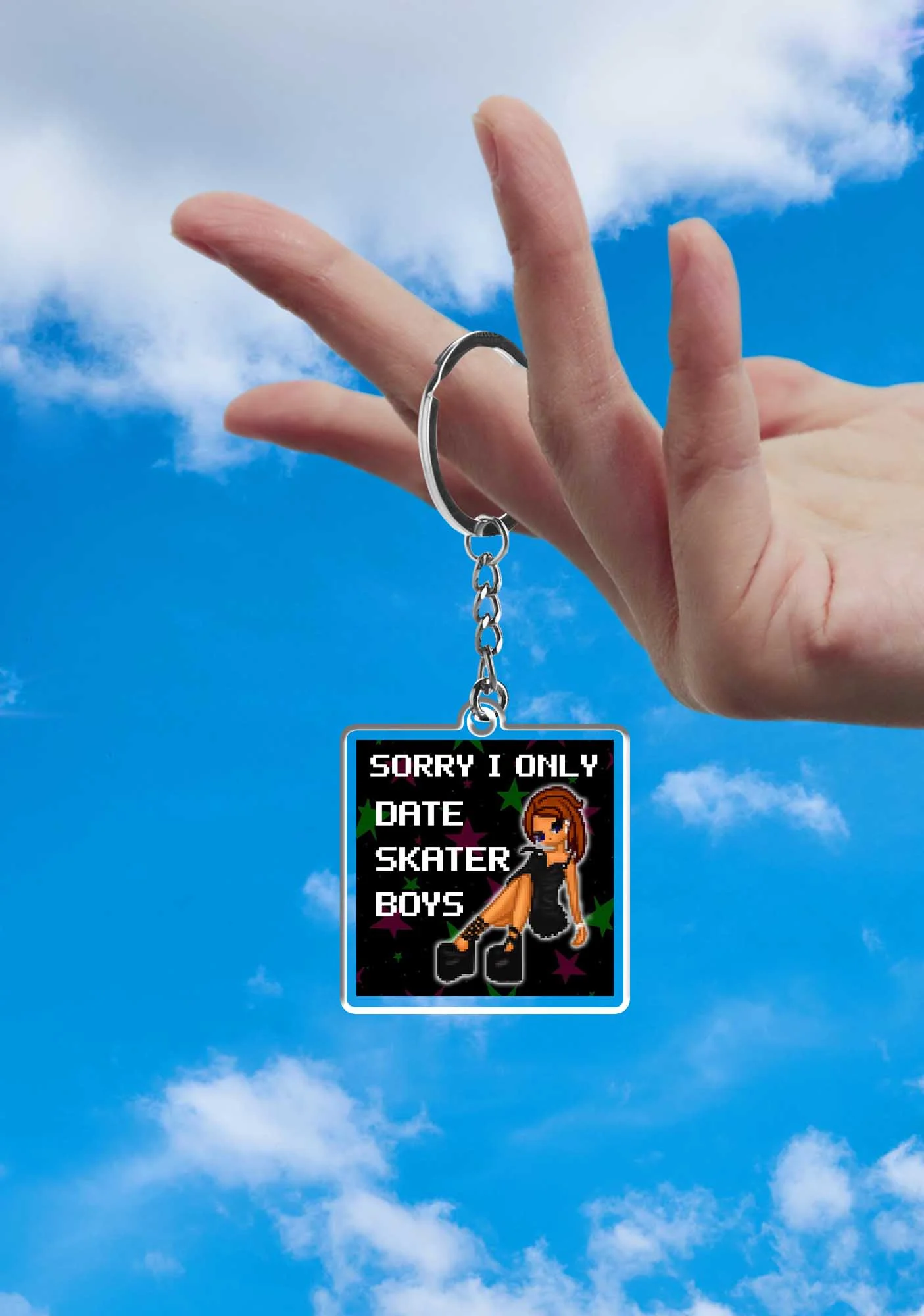Only Date Skater Boys 1Pc Y2K Keychain Cherrykitten - Image 2