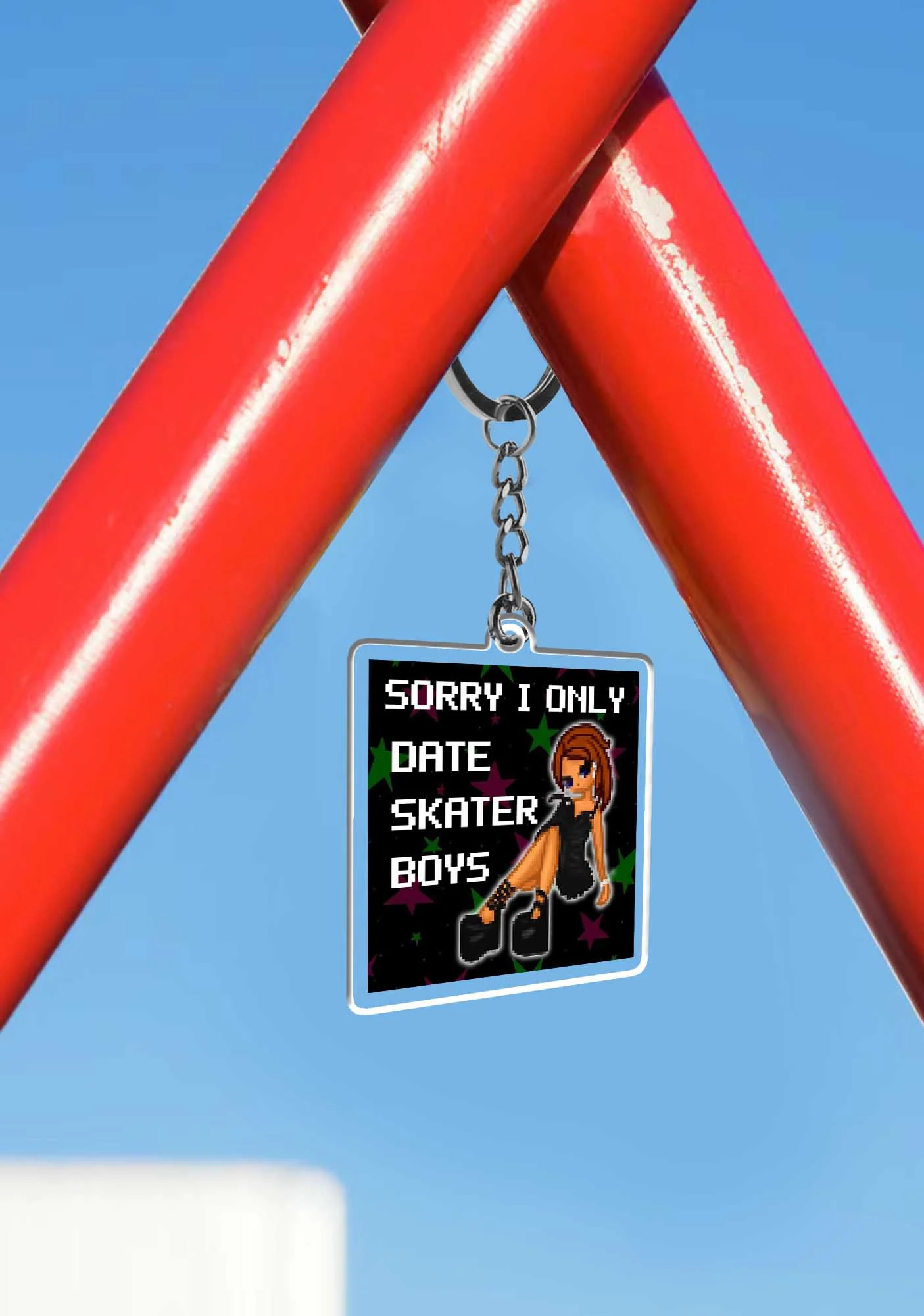 Only Date Skater Boys 1Pc Y2K Keychain Cherrykitten - Image 3