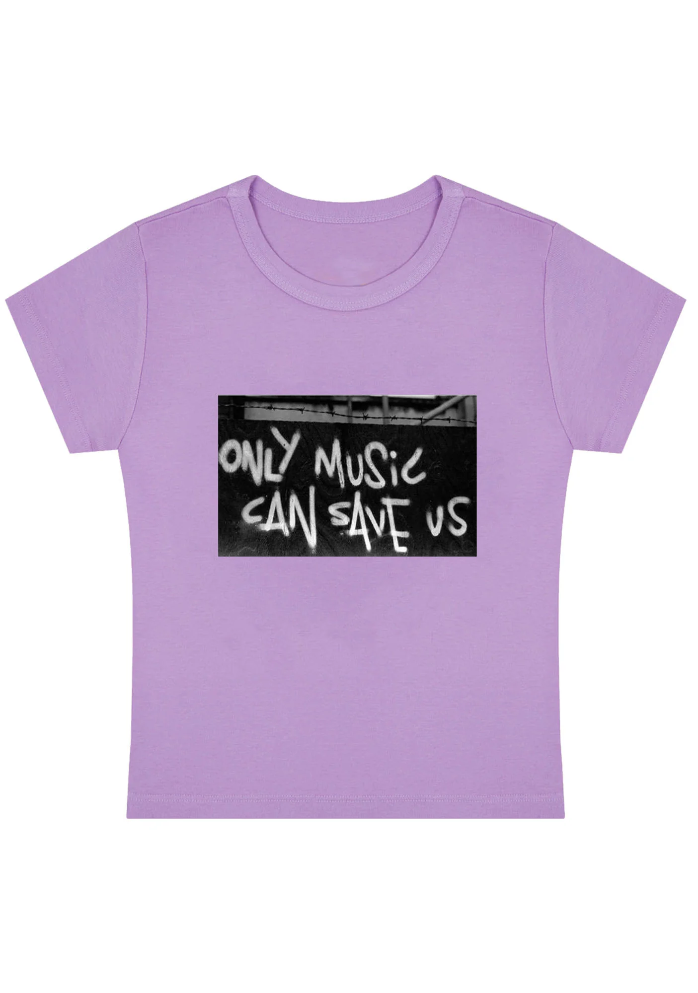 Only Music Can Save Us Y2K Baby Tee - Image 4