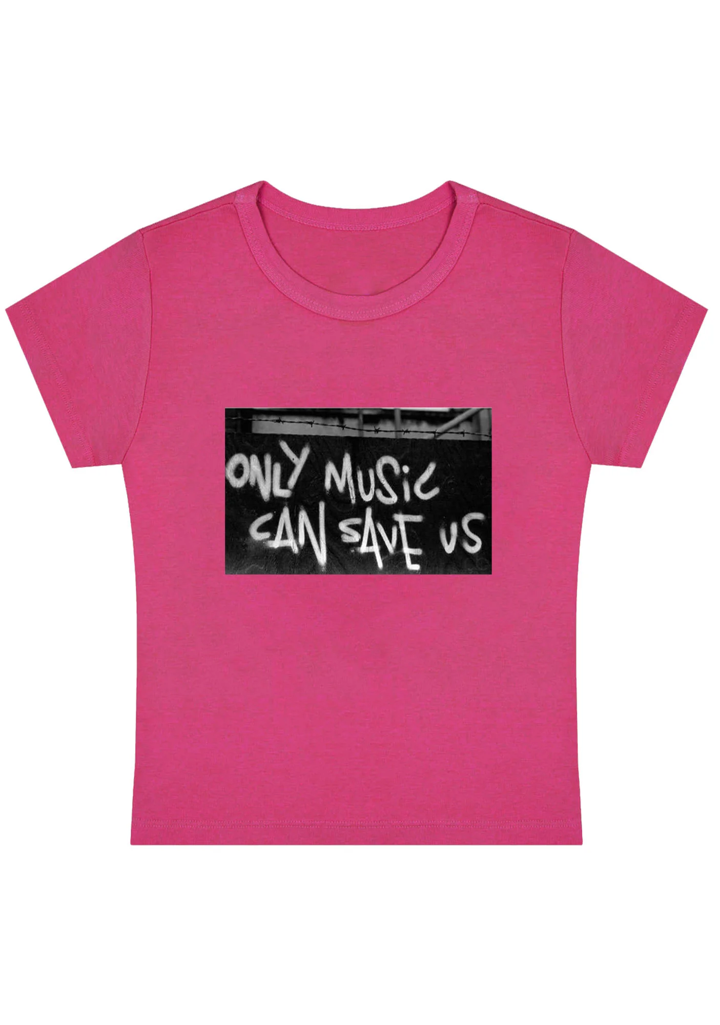 Only Music Can Save Us Y2K Baby Tee - Image 5