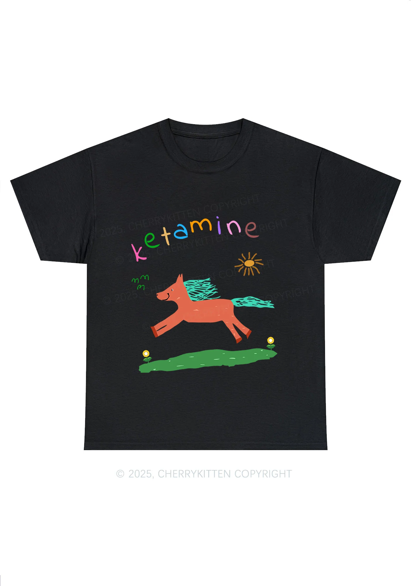 Orange K Pony Y2K Chunky Shirt Cherrykitten - Image 3
