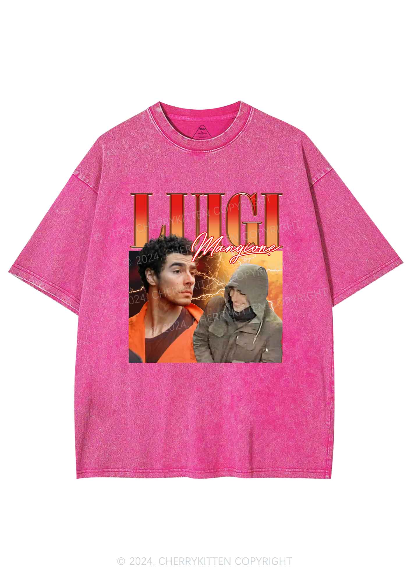 Orange Luigi Y2K Washed Tee Cherrykitten - Image 5