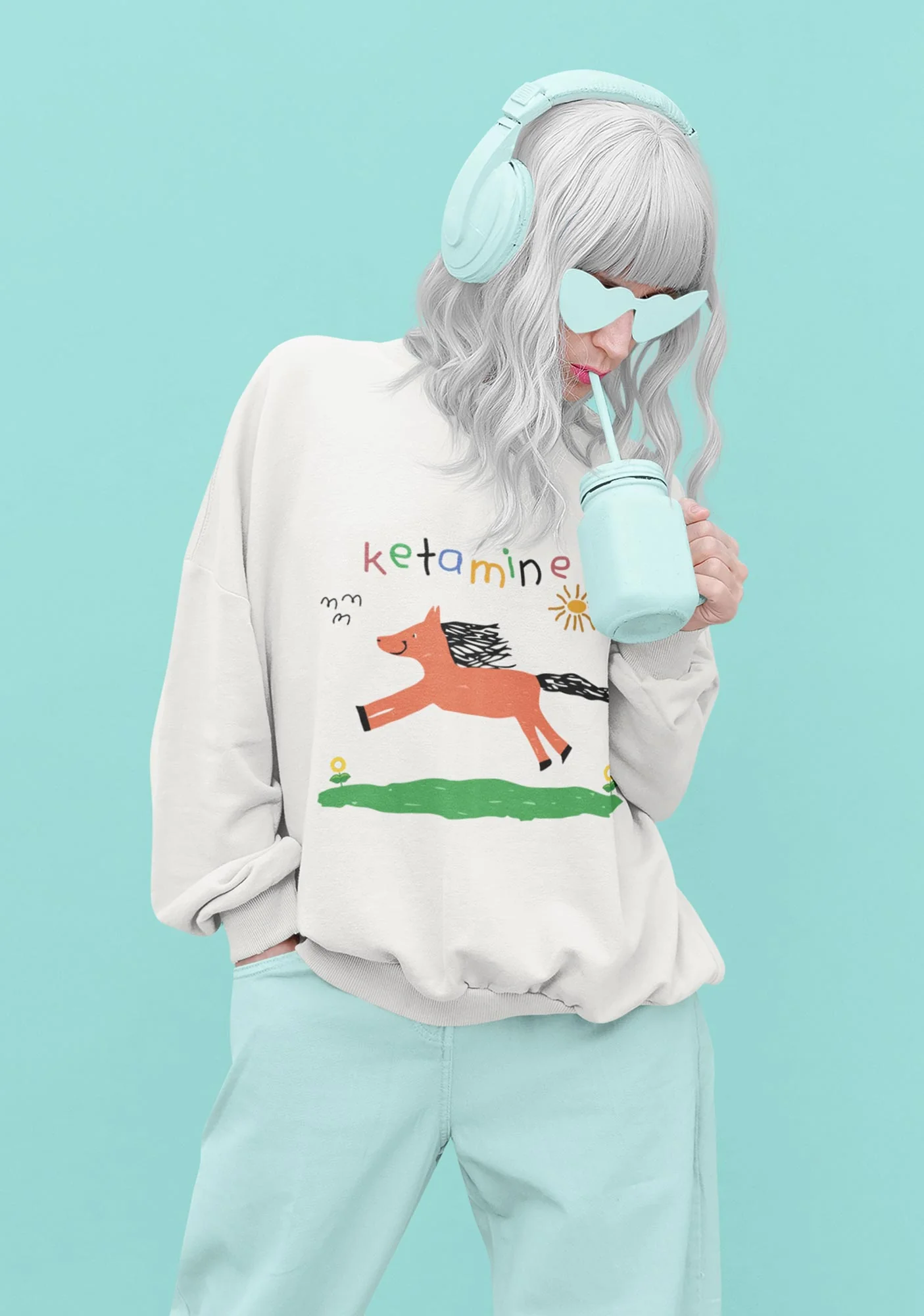 Orange Pony Y2K Sweatshirt - Image 4