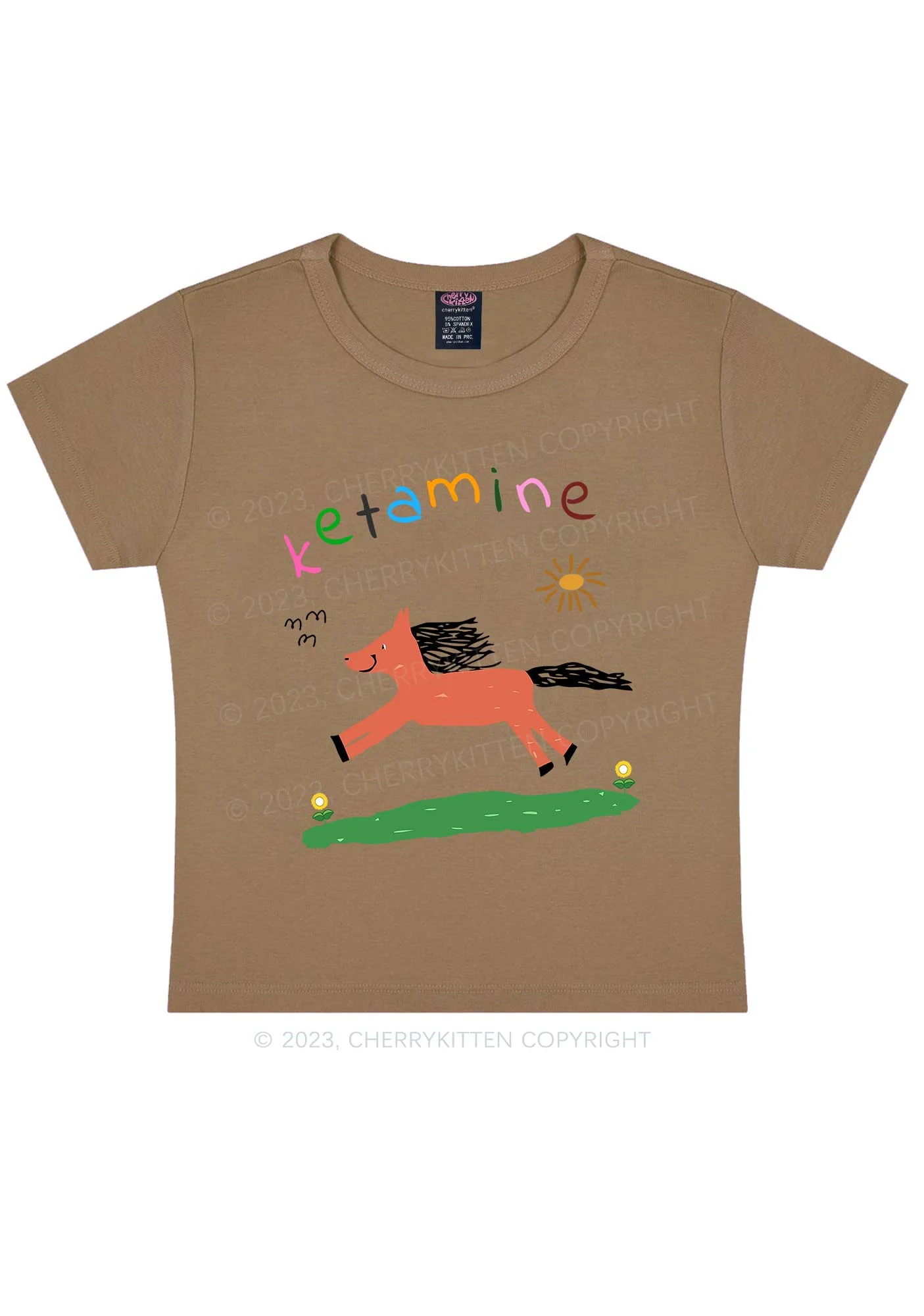 Orange Pony Y2K Baby Tee - Image 10