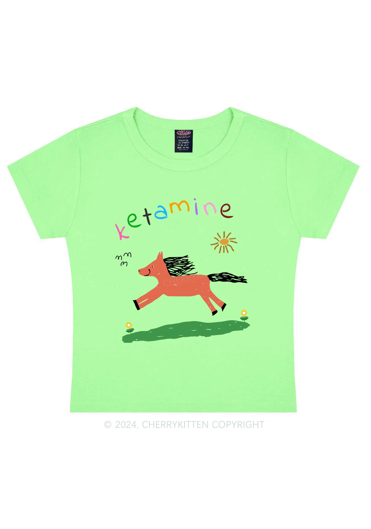 Orange Pony Y2K Baby Tee - Image 13