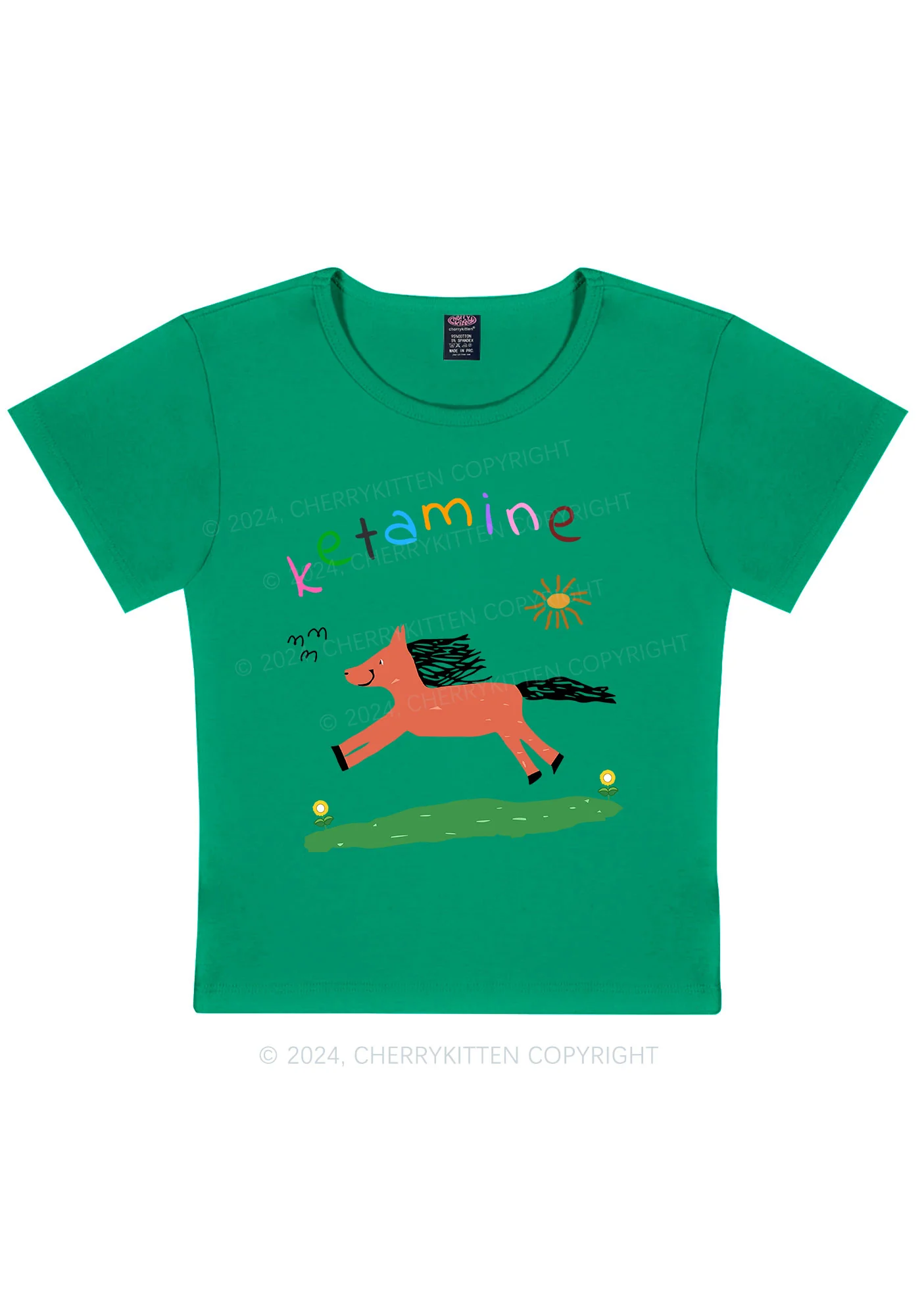 Orange Pony Y2K Baby Tee - Image 14