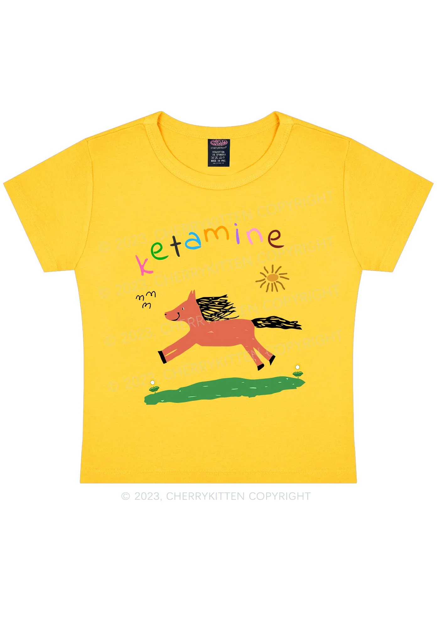 Orange Pony Y2K Baby Tee - Image 8