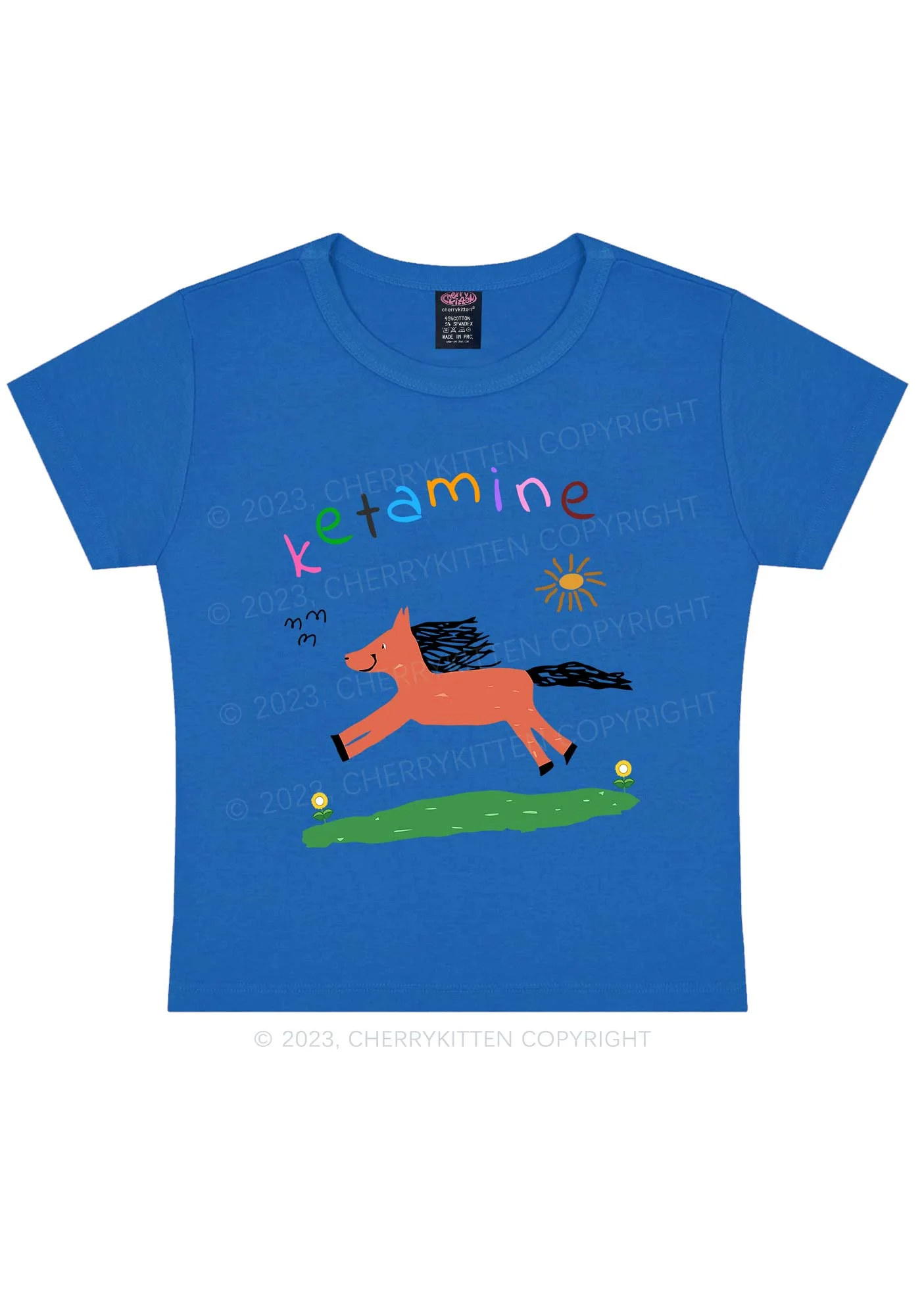 Orange Pony Y2K Baby Tee - Image 9