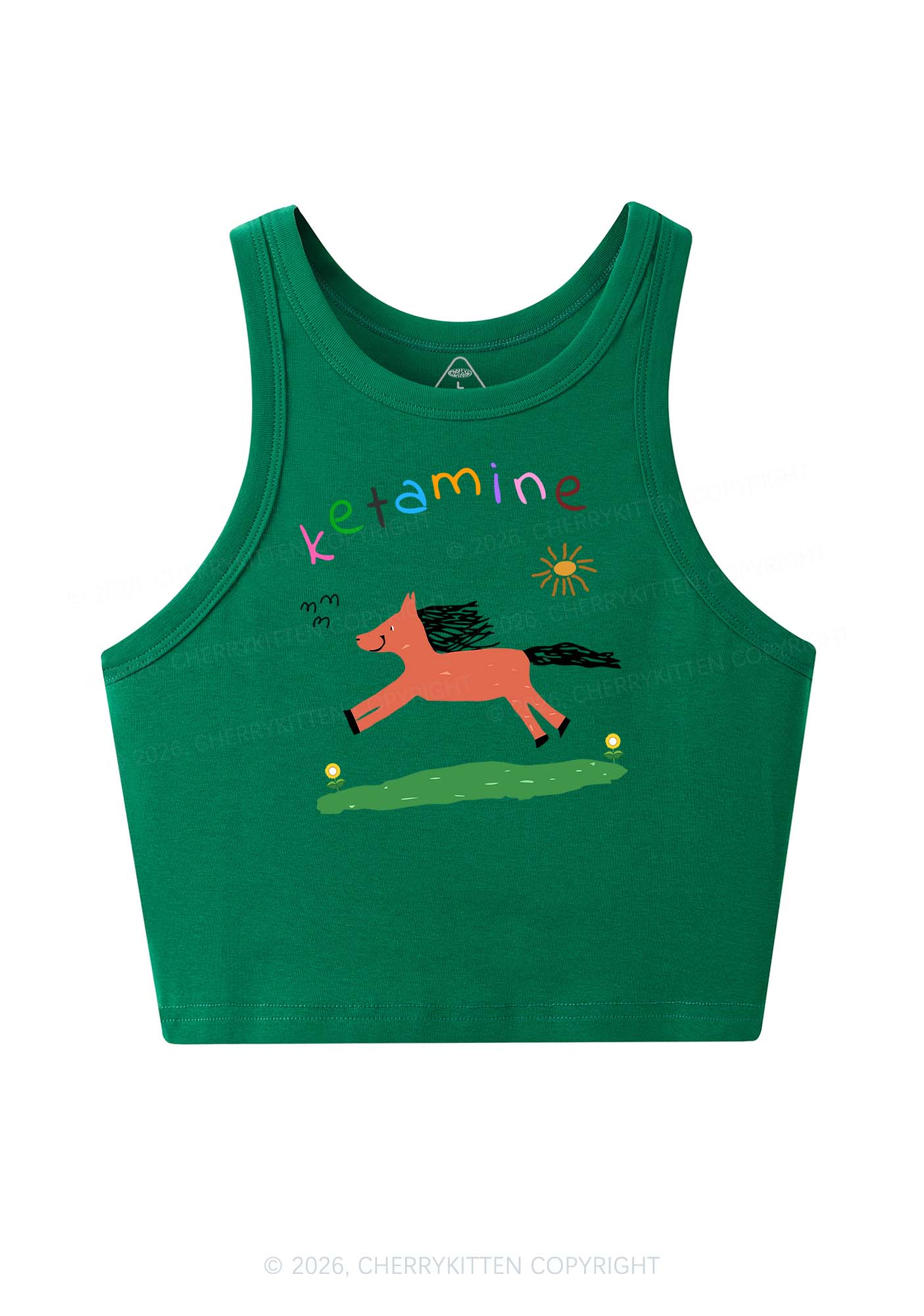 Orange Pony Y2K Crop Tank Top Cherrykitten - Image 6