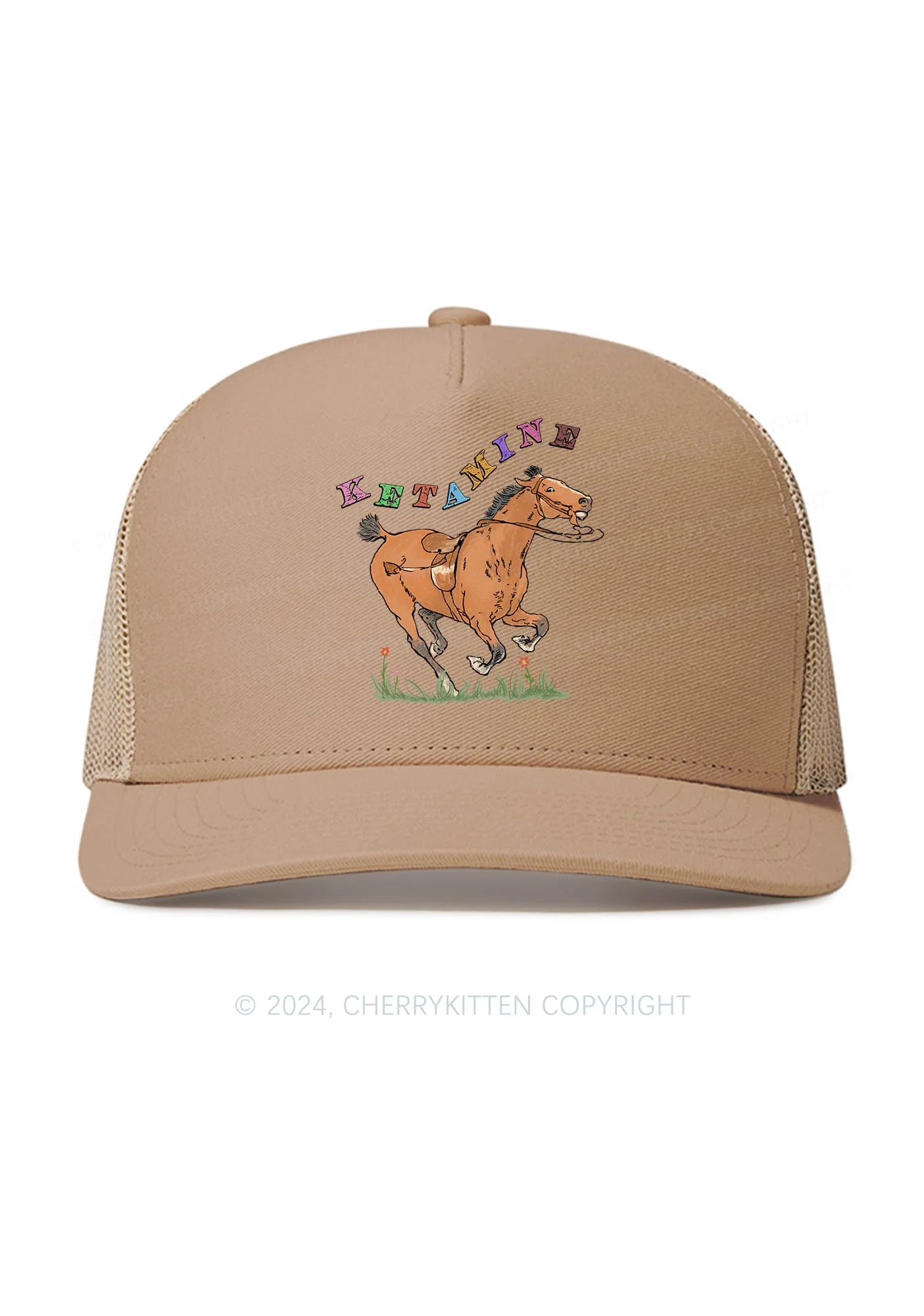 Orange Pony Y2K Trucker Mesh Hat Cherrykitten - Image 3