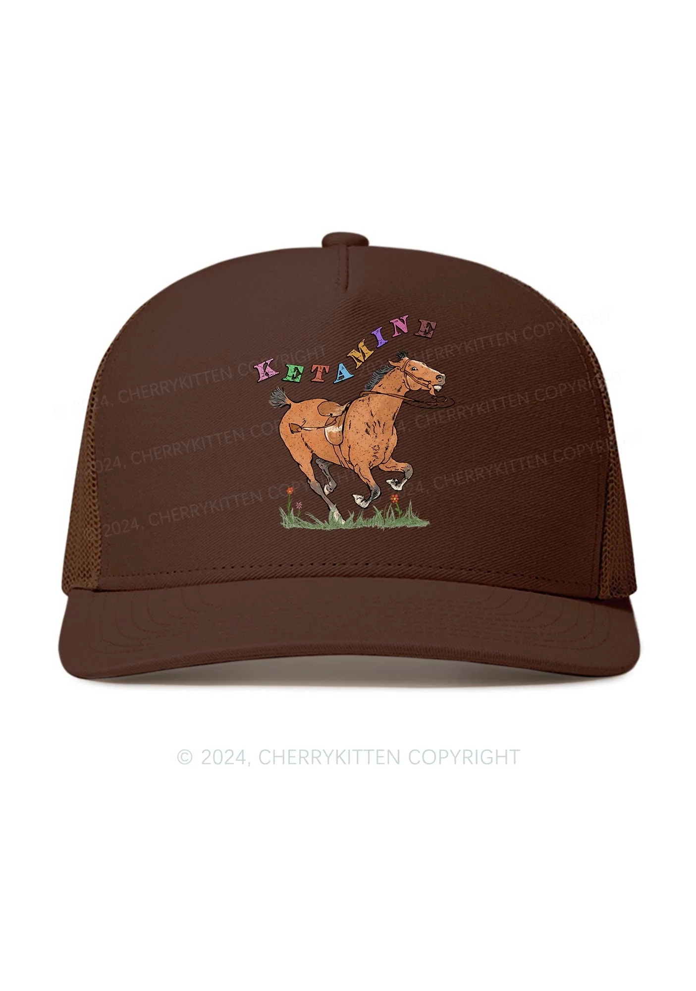 Orange Pony Y2K Trucker Mesh Hat Cherrykitten - Image 4