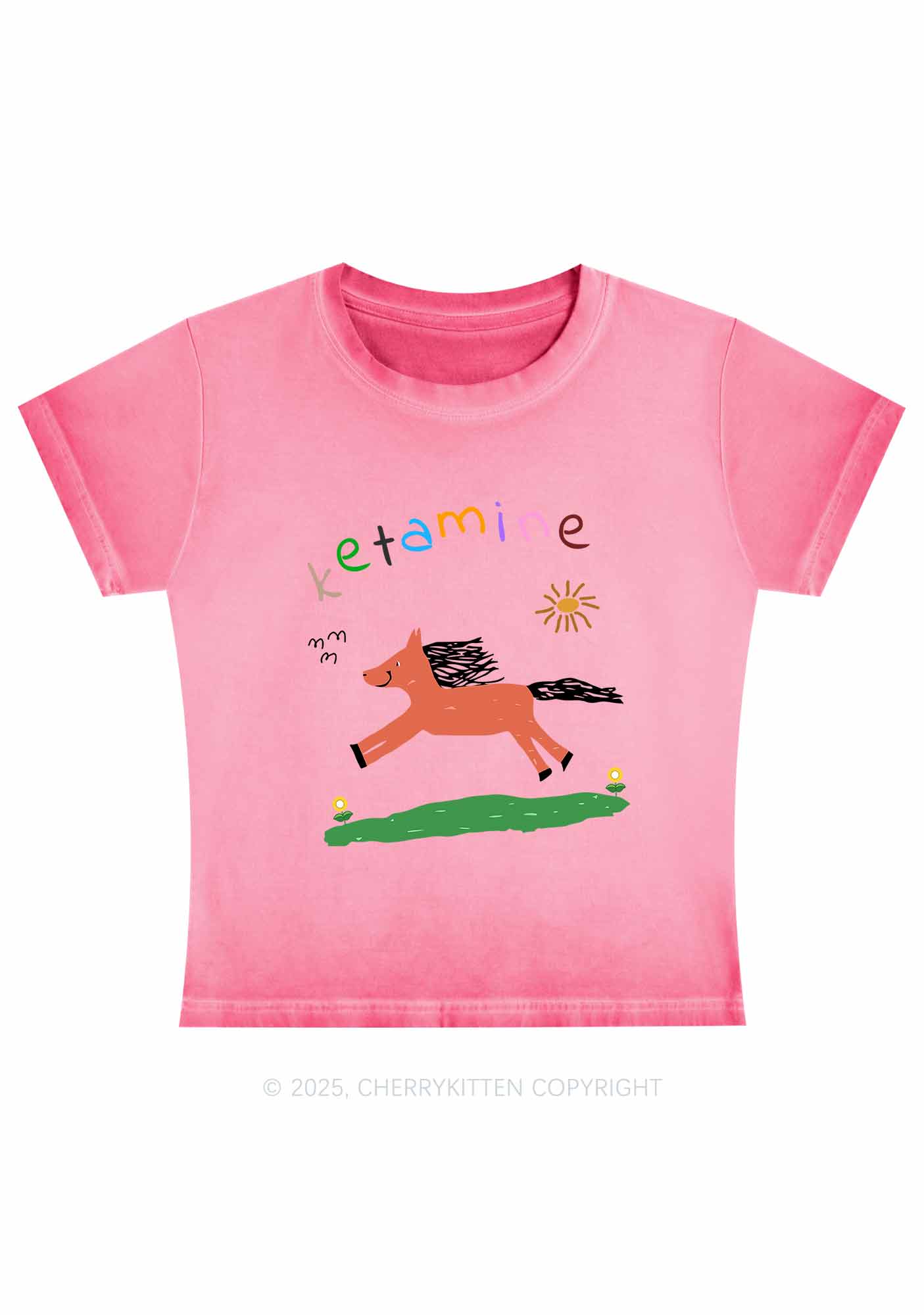 Orange Pony Y2K Vintage Classic Tee Cherrykitten - Image 2