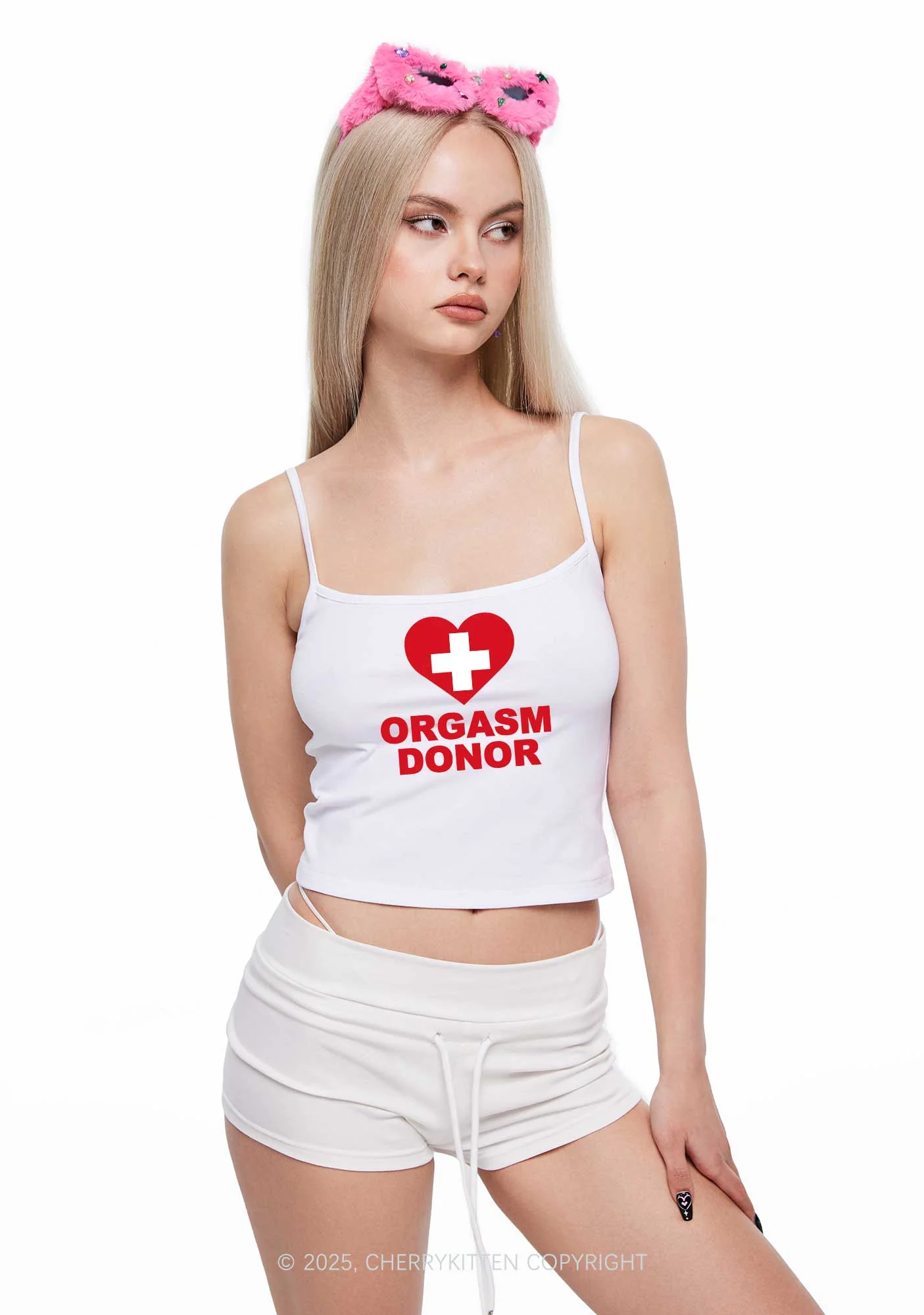 Orgxsm Donor Y2K Spaghetti Strap Cami Cherrykitten - Image 2