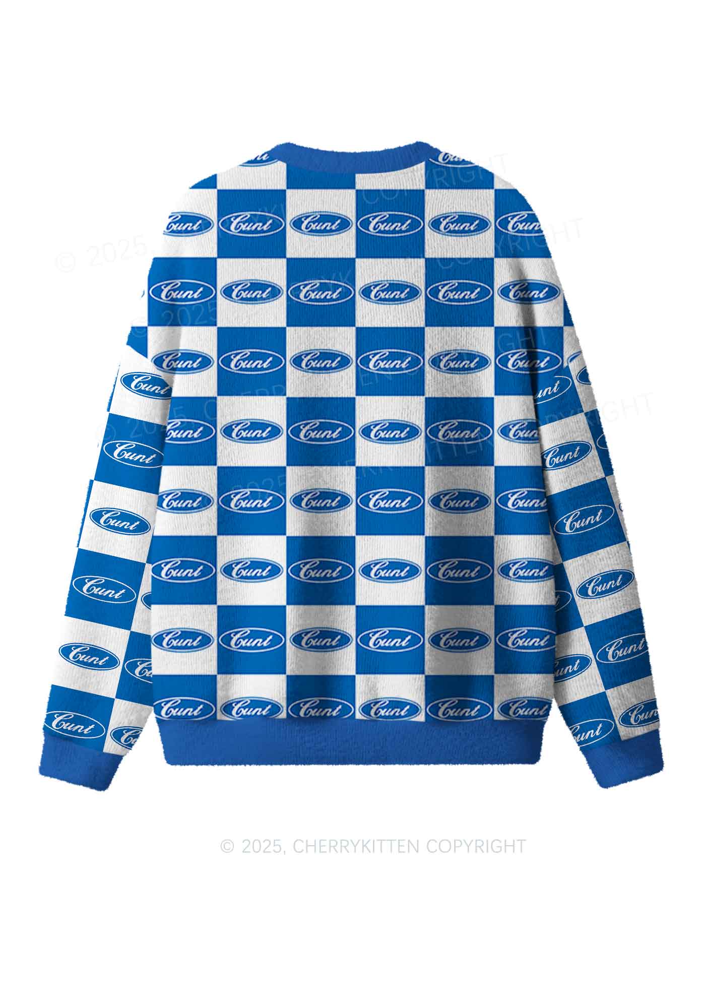 Oval Cxxt Y2K Christmas Knit Sweatshirt Cherrykitten - Image 2