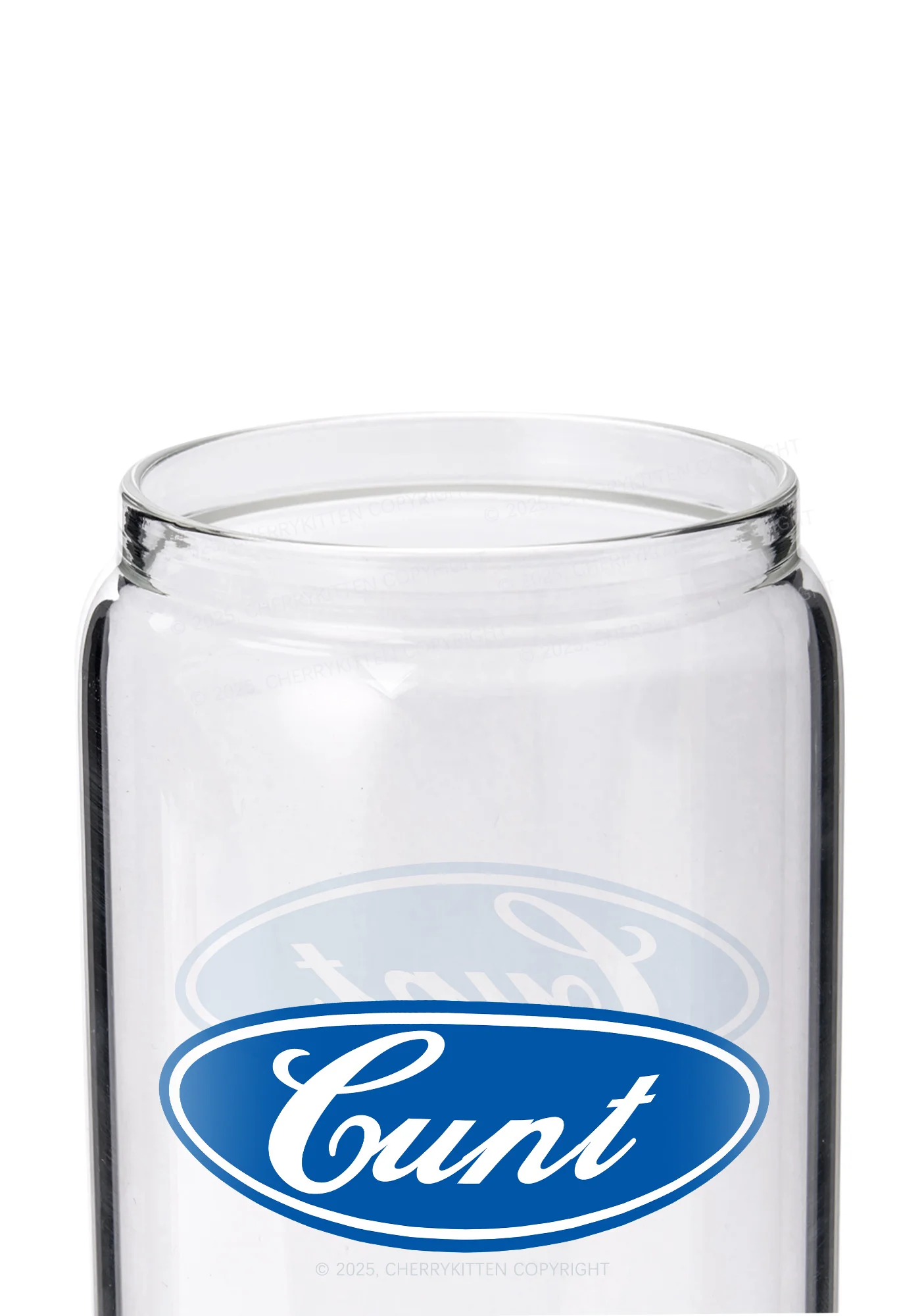 Oval Cxxt Y2K Printed Glass Cup Cherrykitten - Image 2