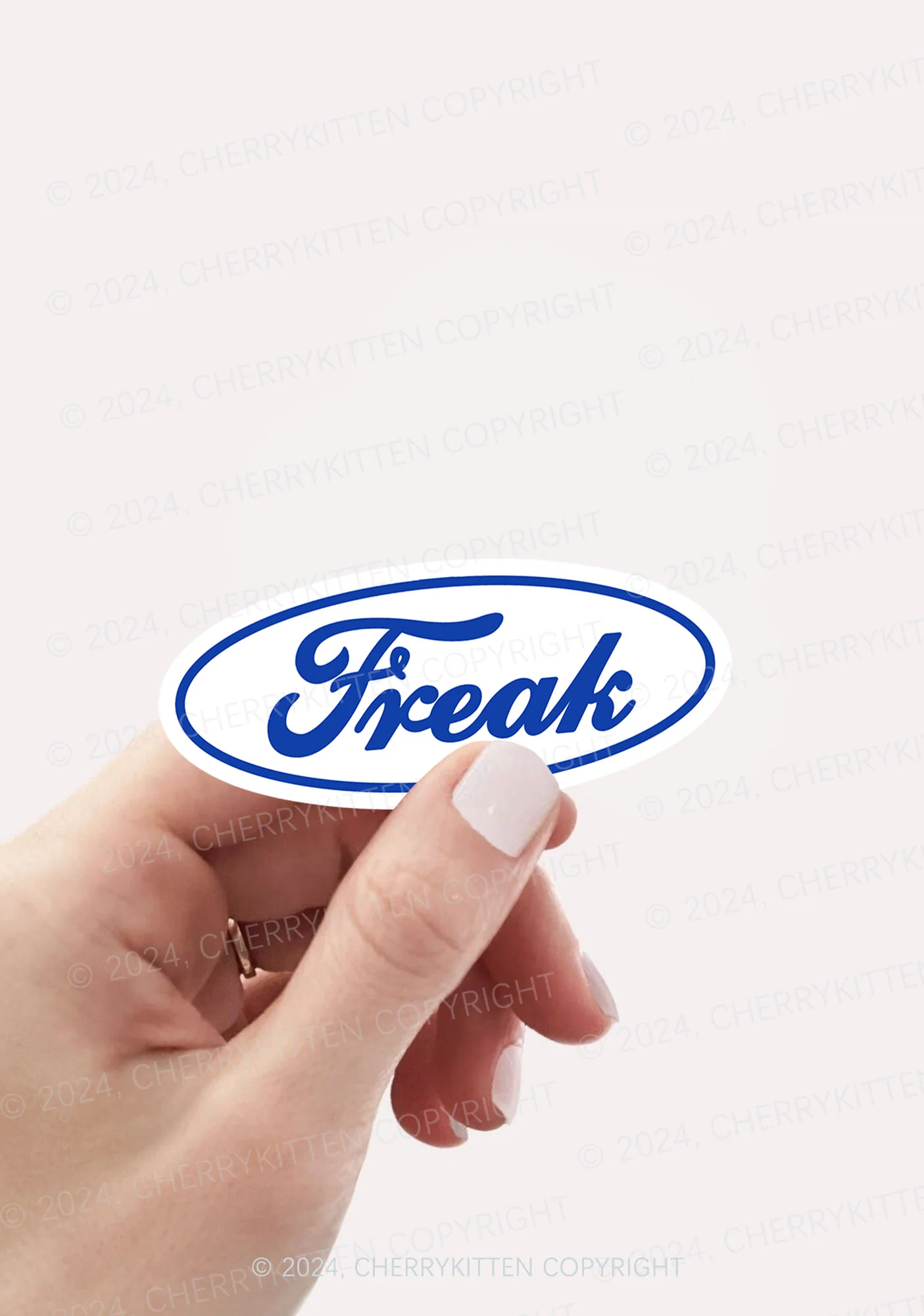 Oval Freak 1Pc Y2K Sticker Cherrykitten - Image 2