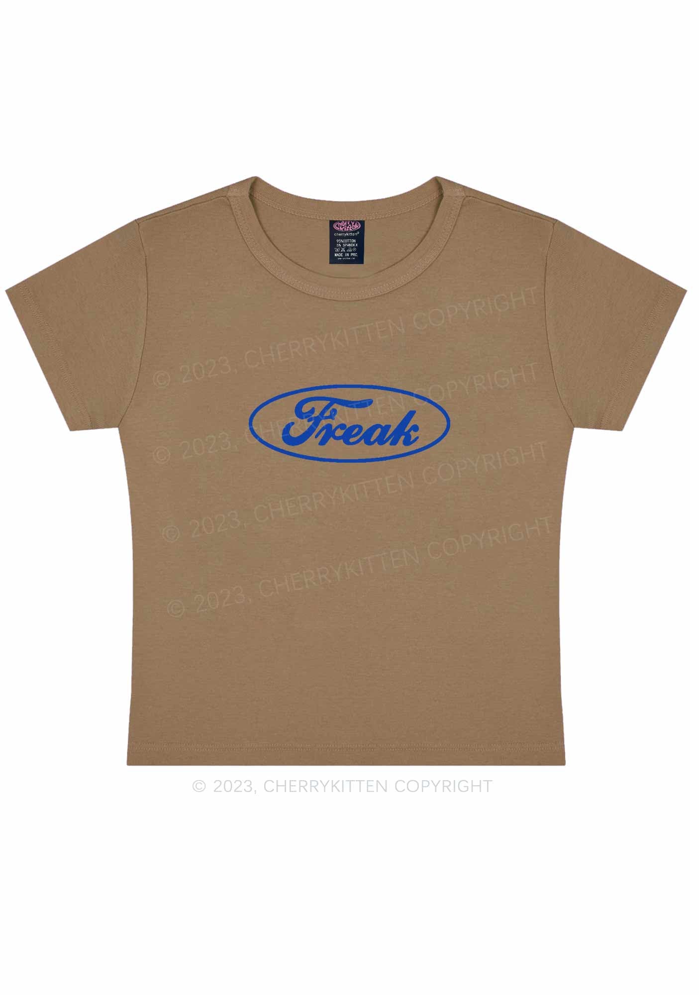 Oval Freak Y2K Baby Tee Cherrykitten - Image 11