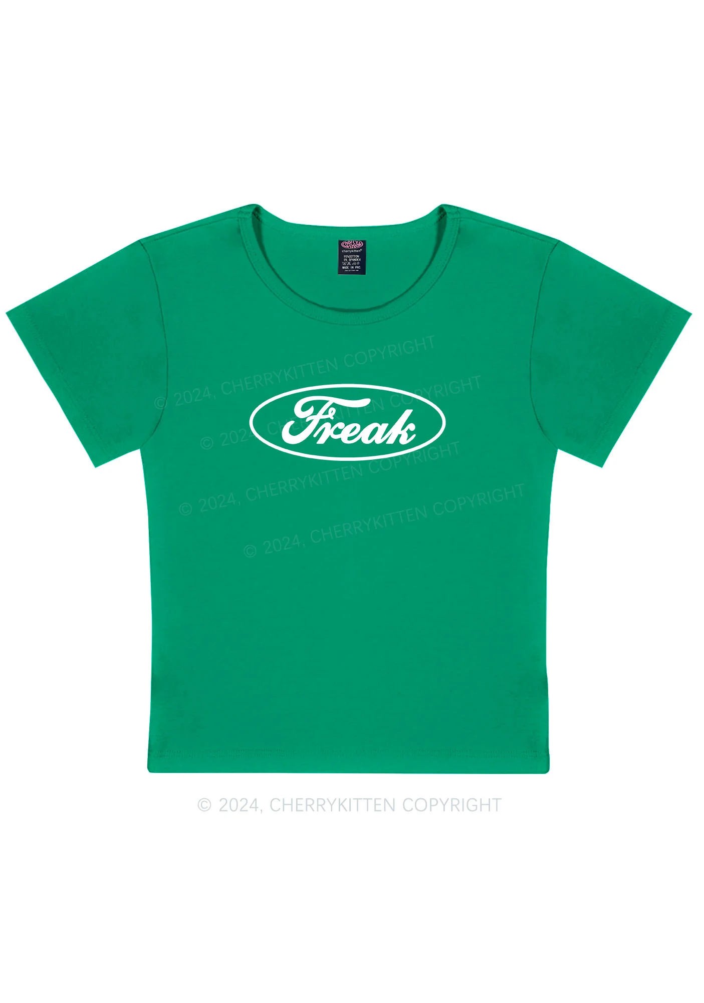 Oval Freak Y2K Baby Tee Cherrykitten - Image 12
