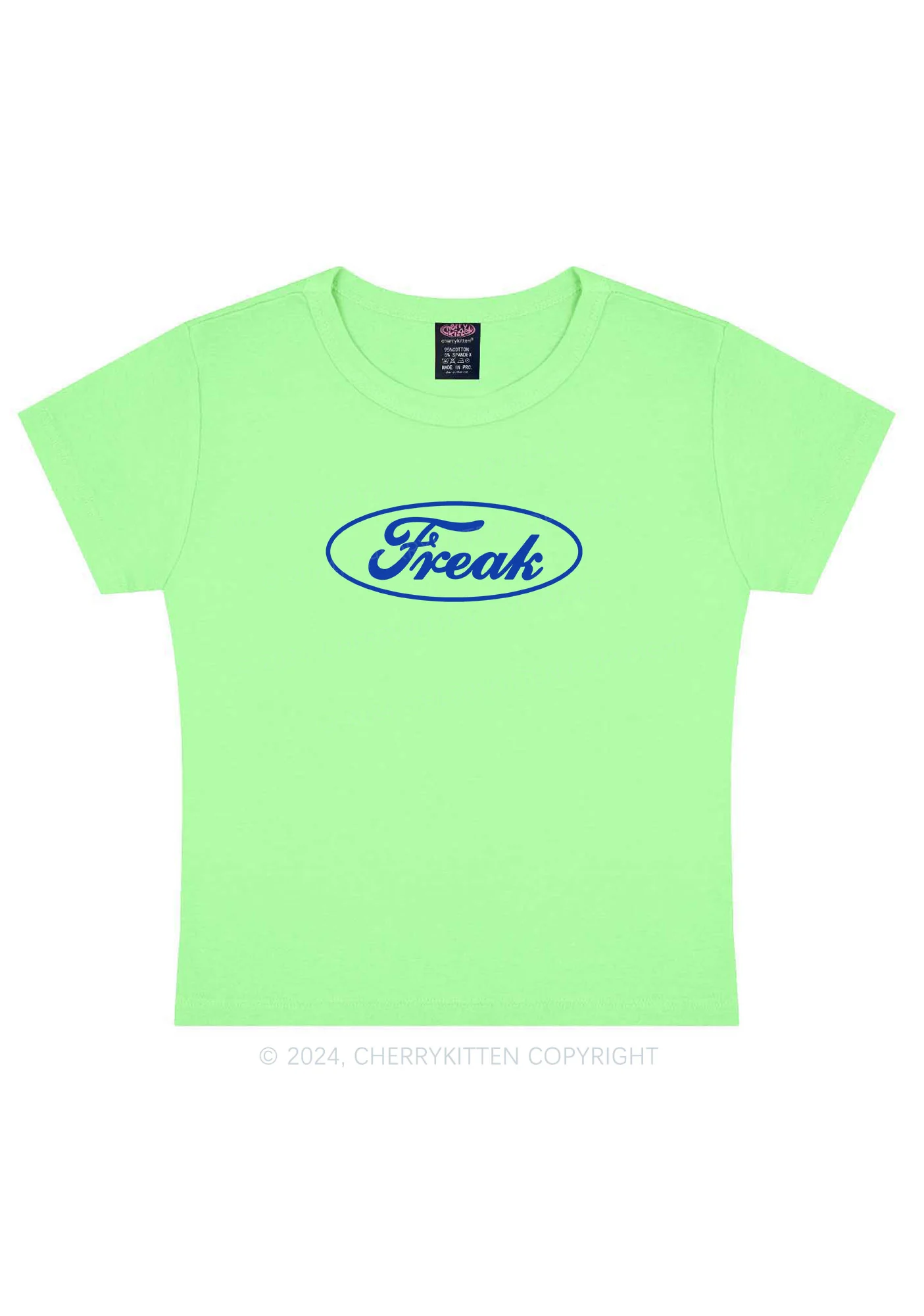 Oval Freak Y2K Baby Tee Cherrykitten - Image 13