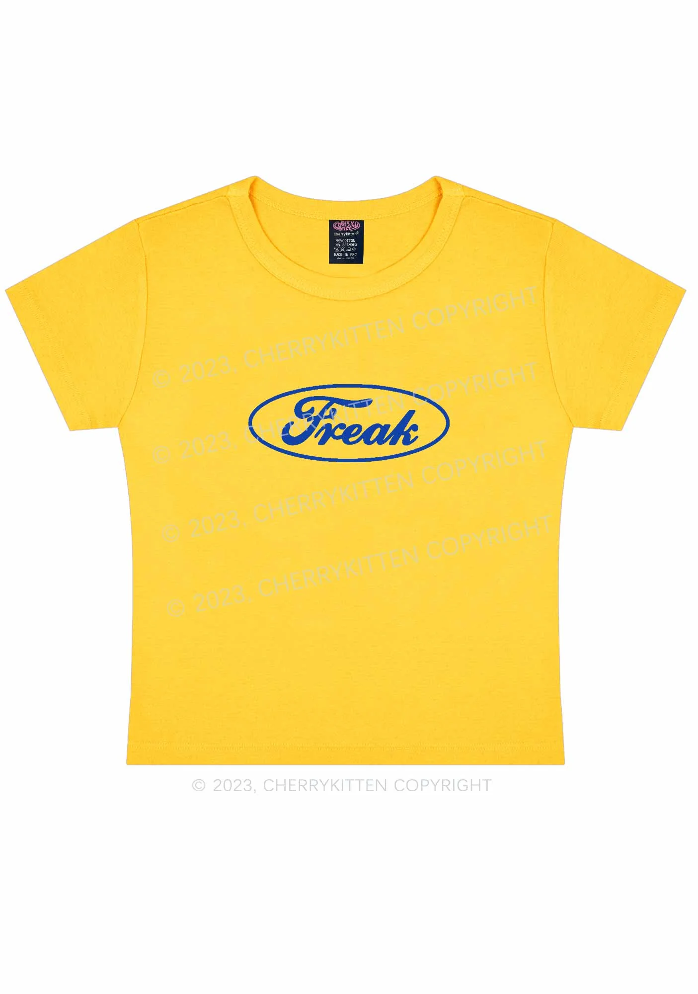 Oval Freak Y2K Baby Tee Cherrykitten - Image 6