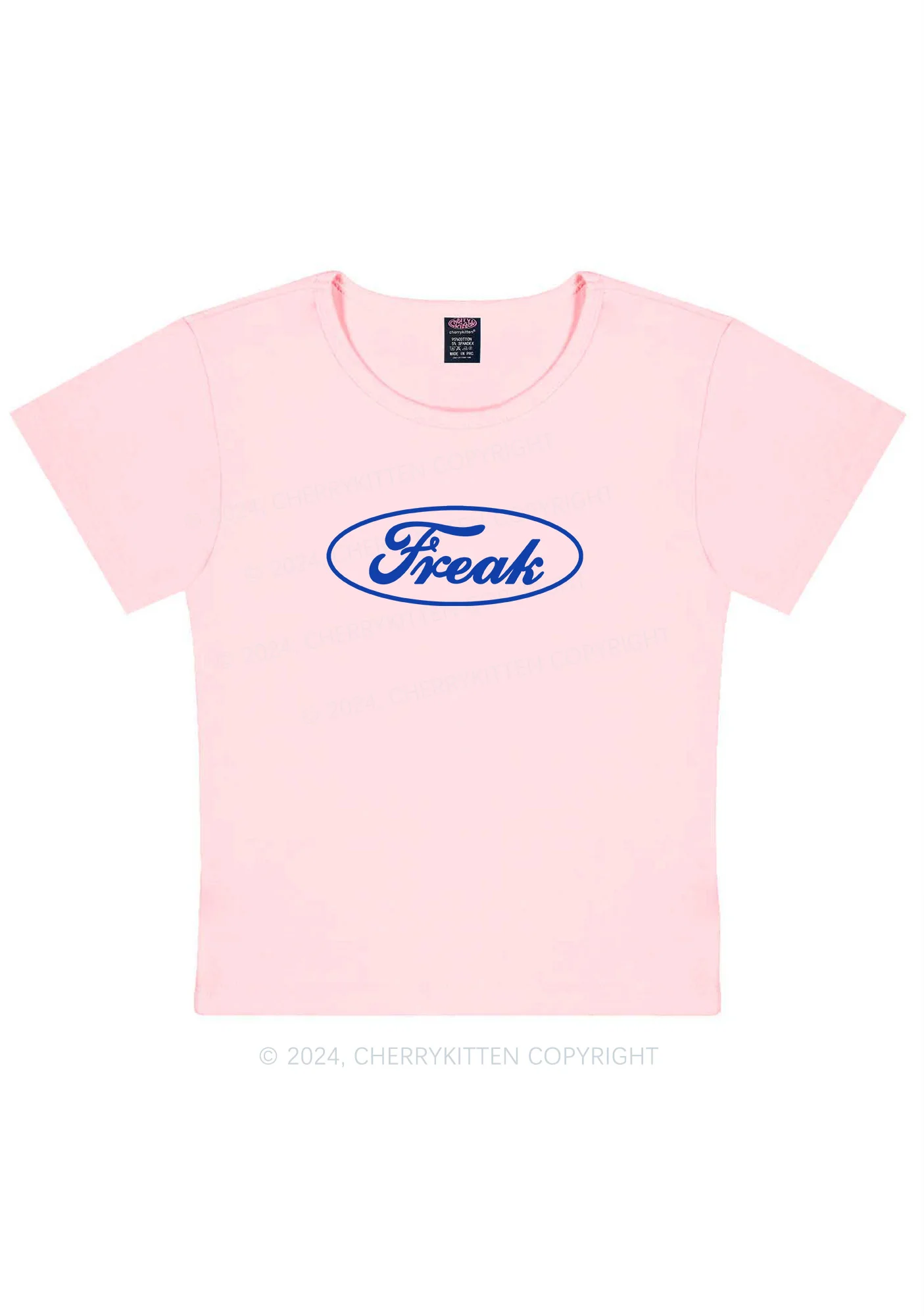 Oval Freak Y2K Baby Tee Cherrykitten - Image 8