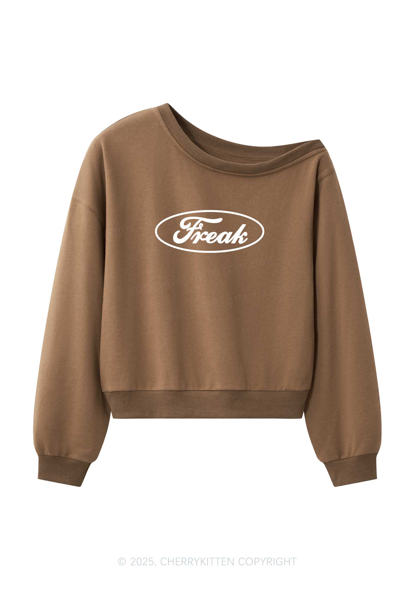 Oval Freak Y2K Off Shoulder Sweatshirts Cherrykitten - Image 4