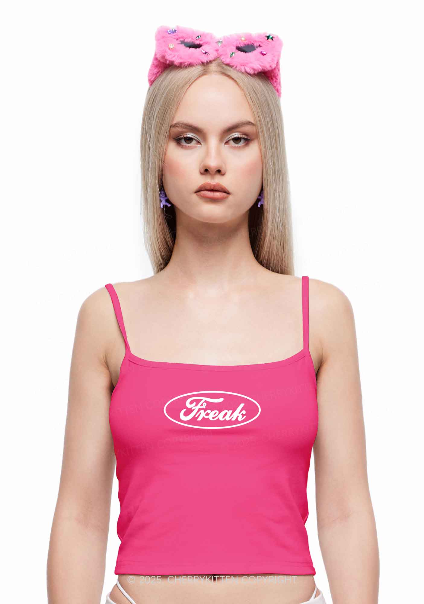 Oval Freak Y2K Spaghetti Strap Cami Cherrykitten - Image 2