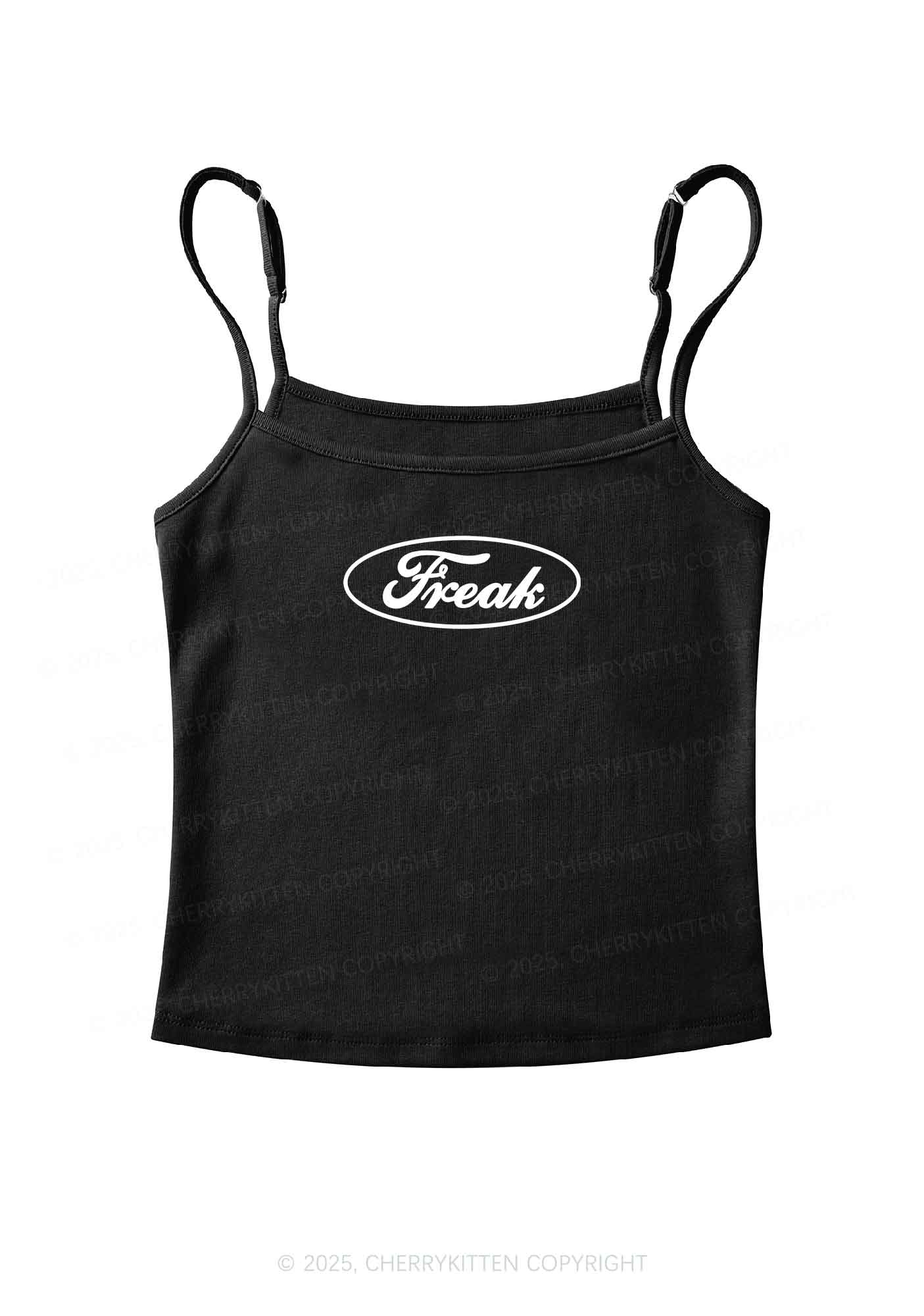 Oval Freak Y2K Spaghetti Strap Cami Cherrykitten - Image 3