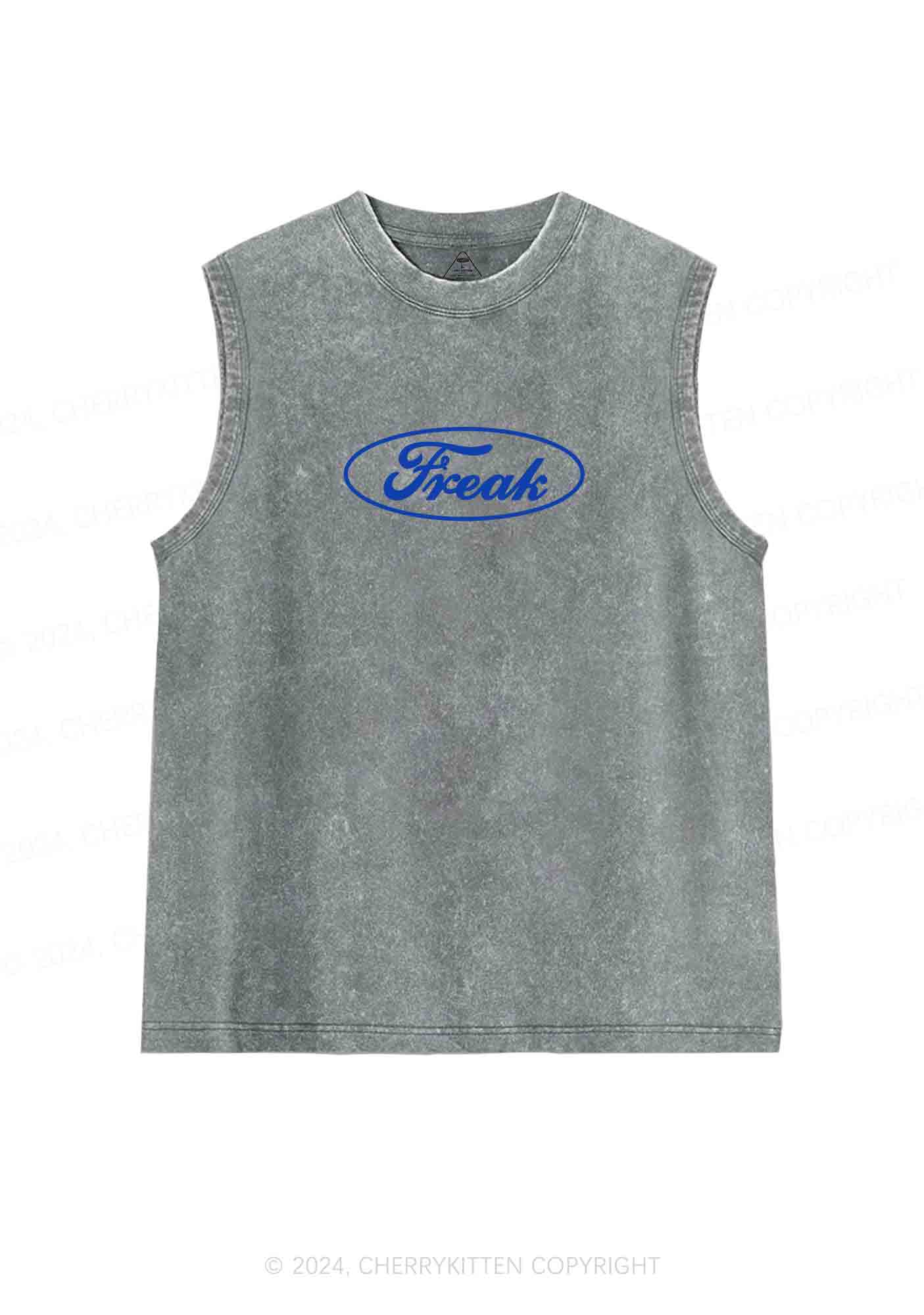 Oval Freak Y2K Washed Tank Cherrykitten - Image 5
